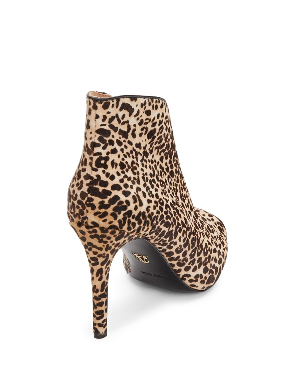 vince camuto leopard booties