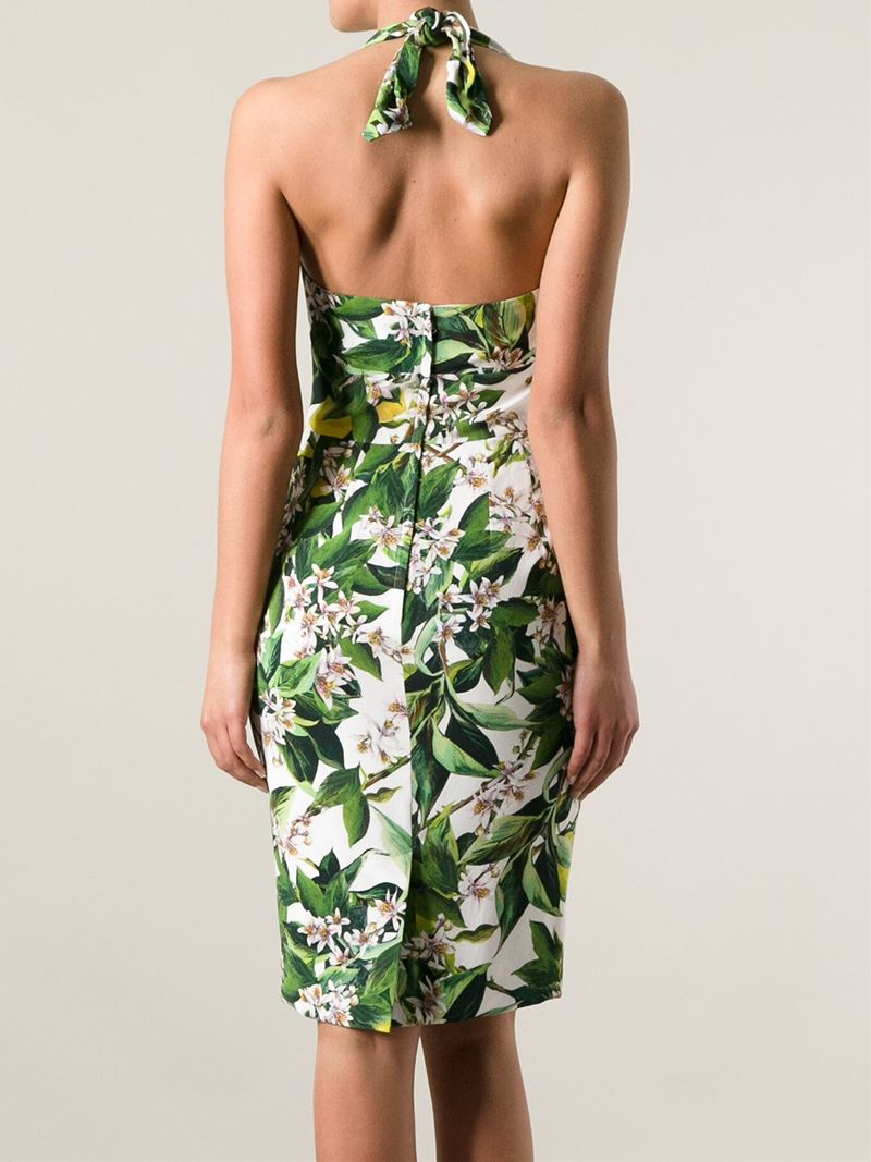 dolce and gabbana green dress