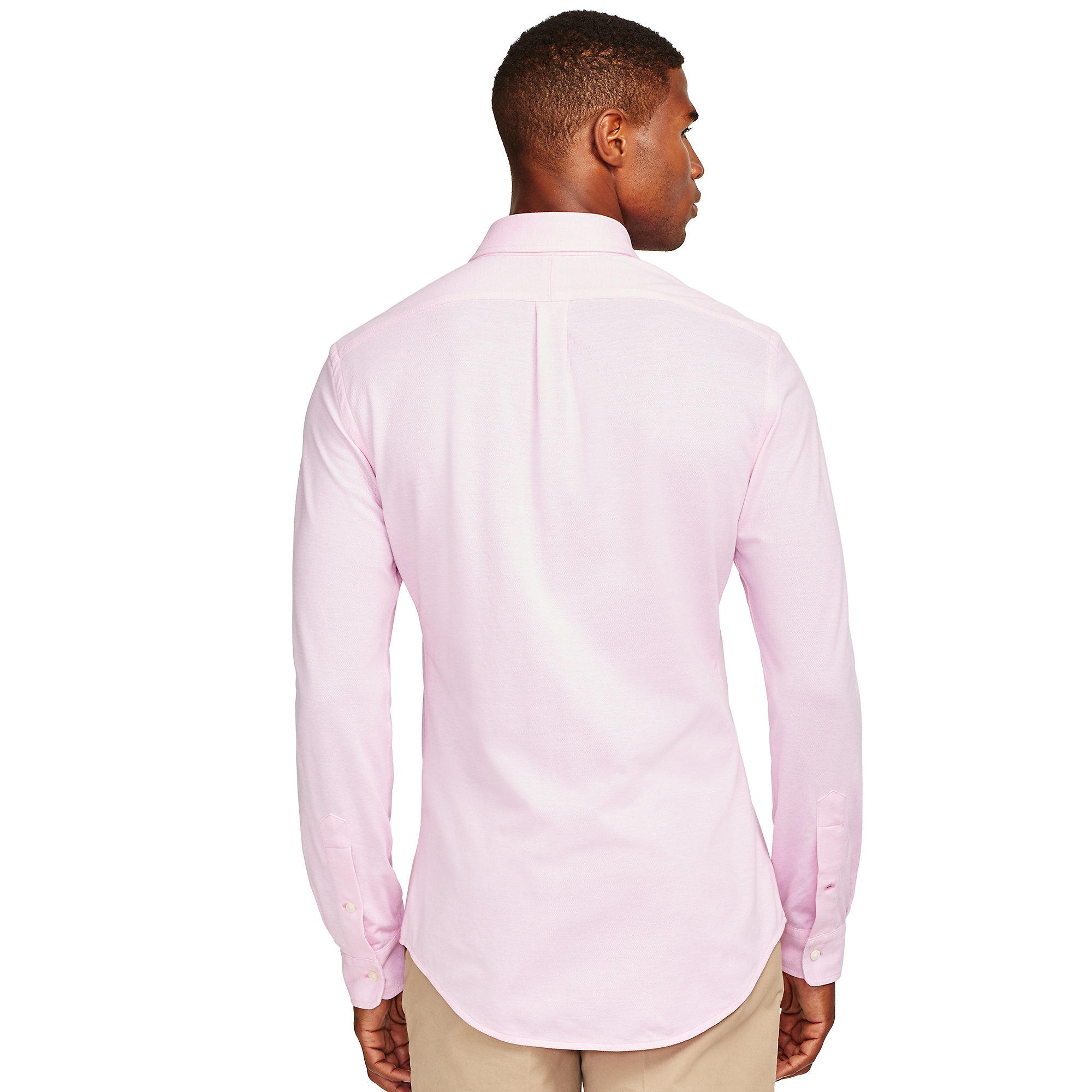 Polo Ralph Lauren Knit Oxford Shirt in Pink for Men | Lyst