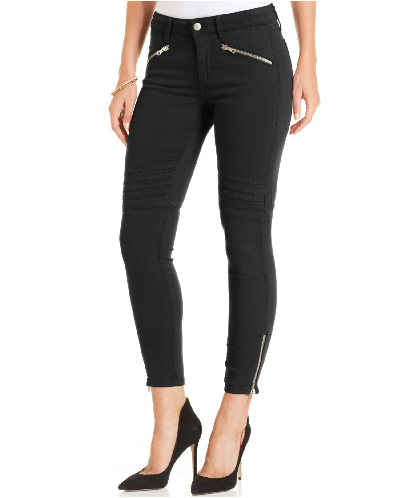 Joe's Jeans Ankle Legging Zipper Moto Jeans in Black - Lyst