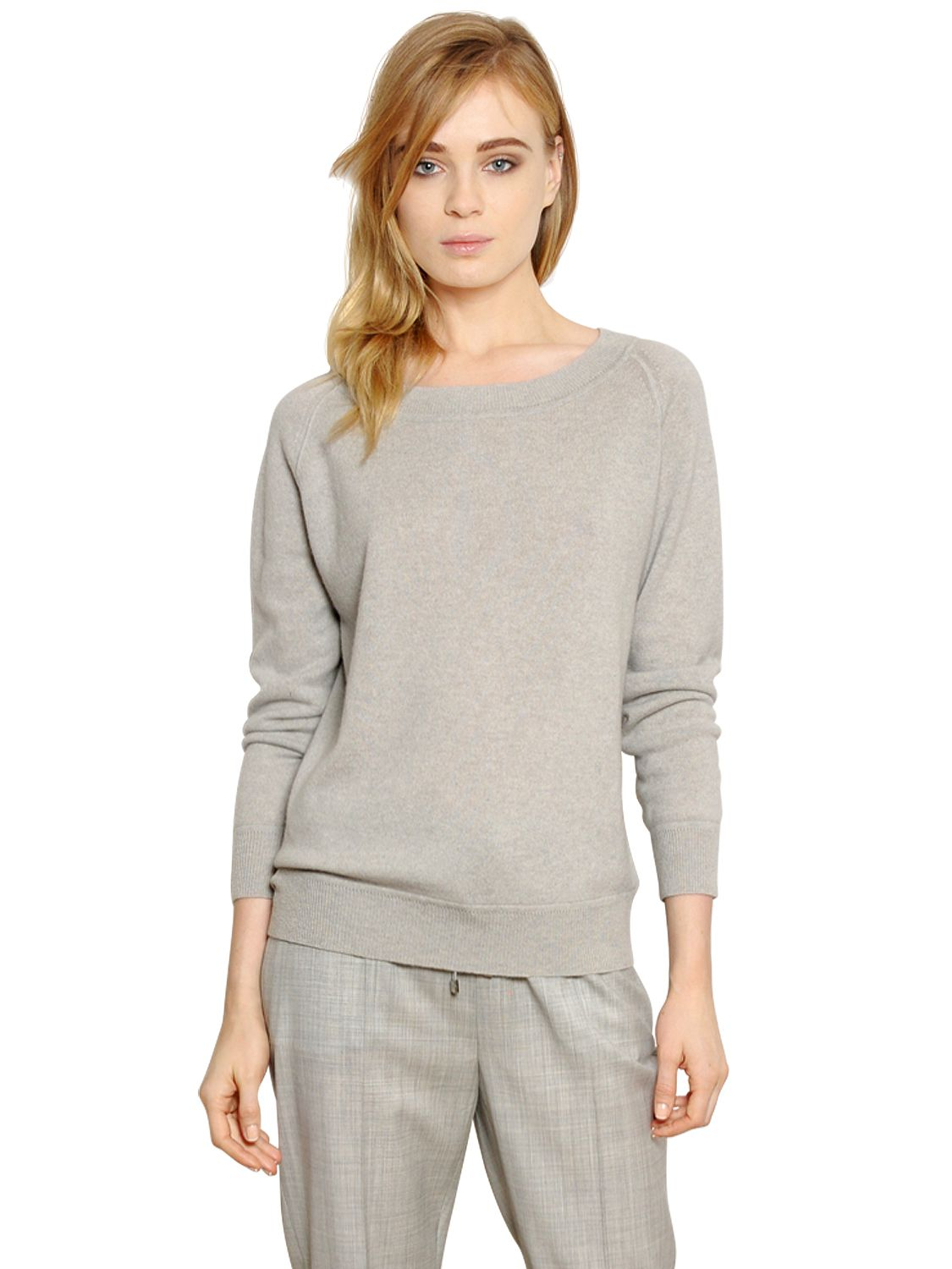 Lyst - Max Mara Cashmere Sweater in Gray