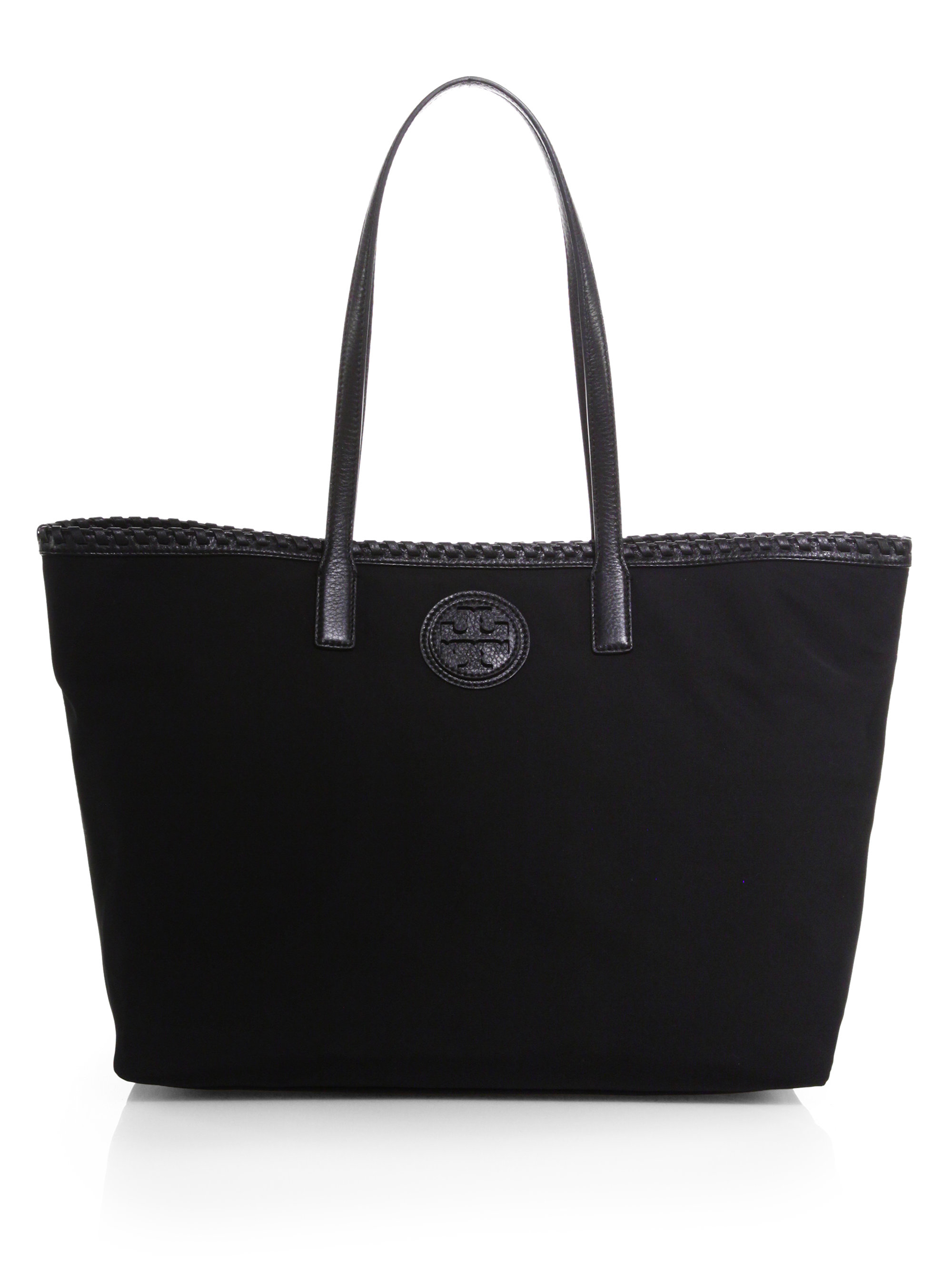 Tory Burch Marion East-West Nylon Tote in Black - Lyst