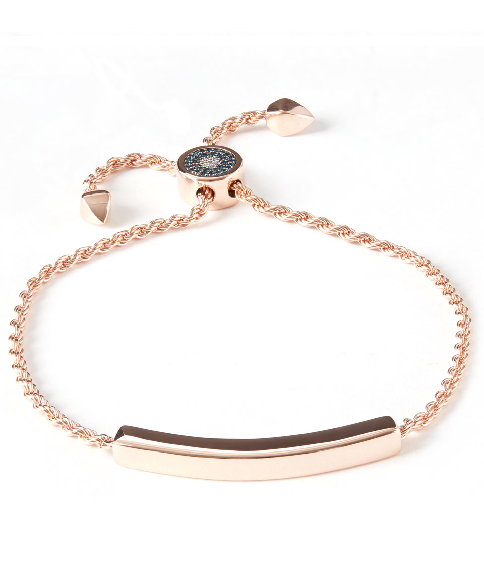Lyst Monica Vinader Rose Gold Plated Linear Diamond Evil Eye Gallery