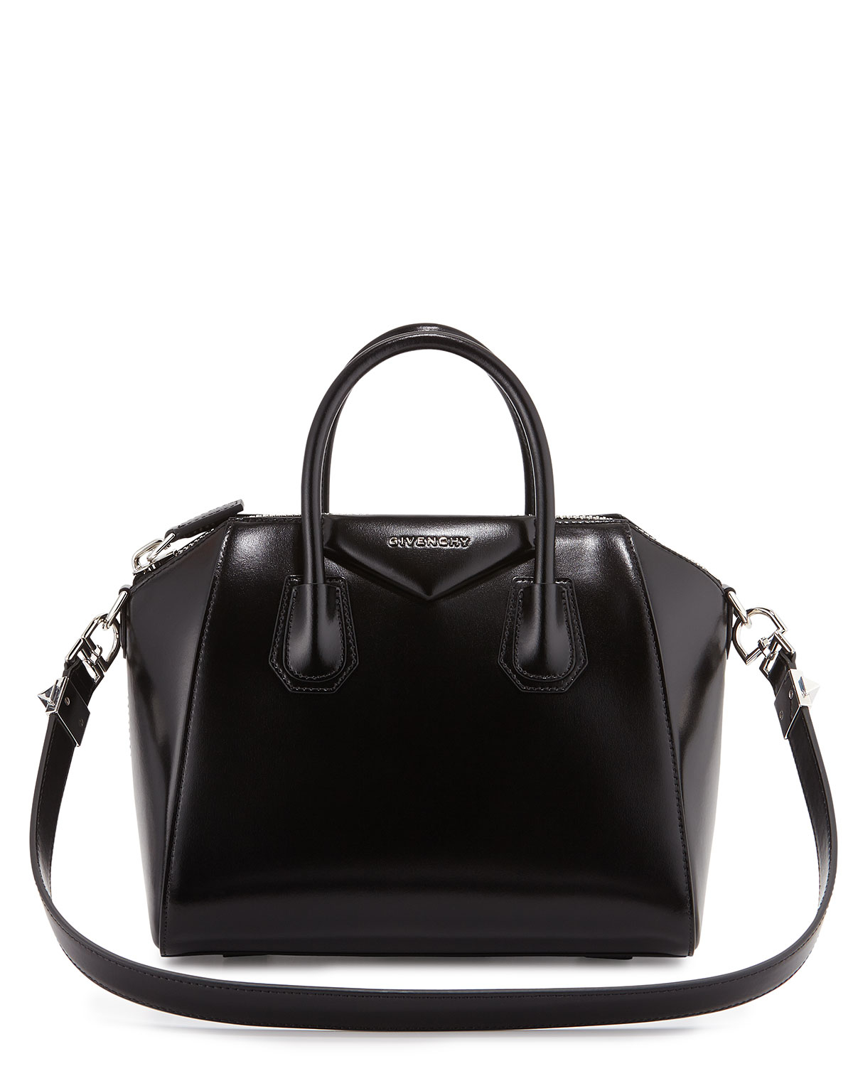 Givenchy Antigona Small Leather Satchel Bag in Black | Lyst