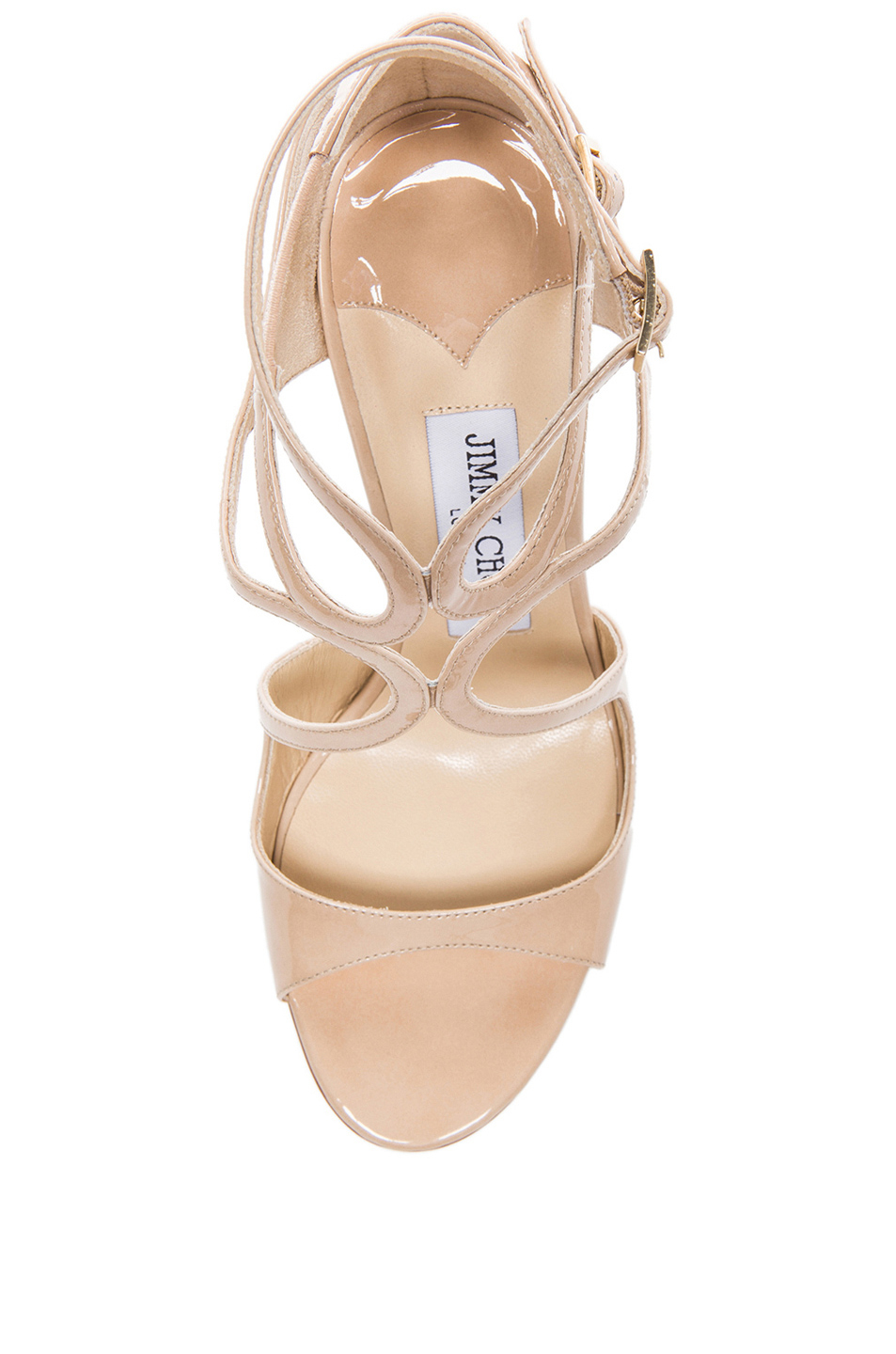 Jimmy Choo Lang Leather Heeled Sandals in Natural | Lyst