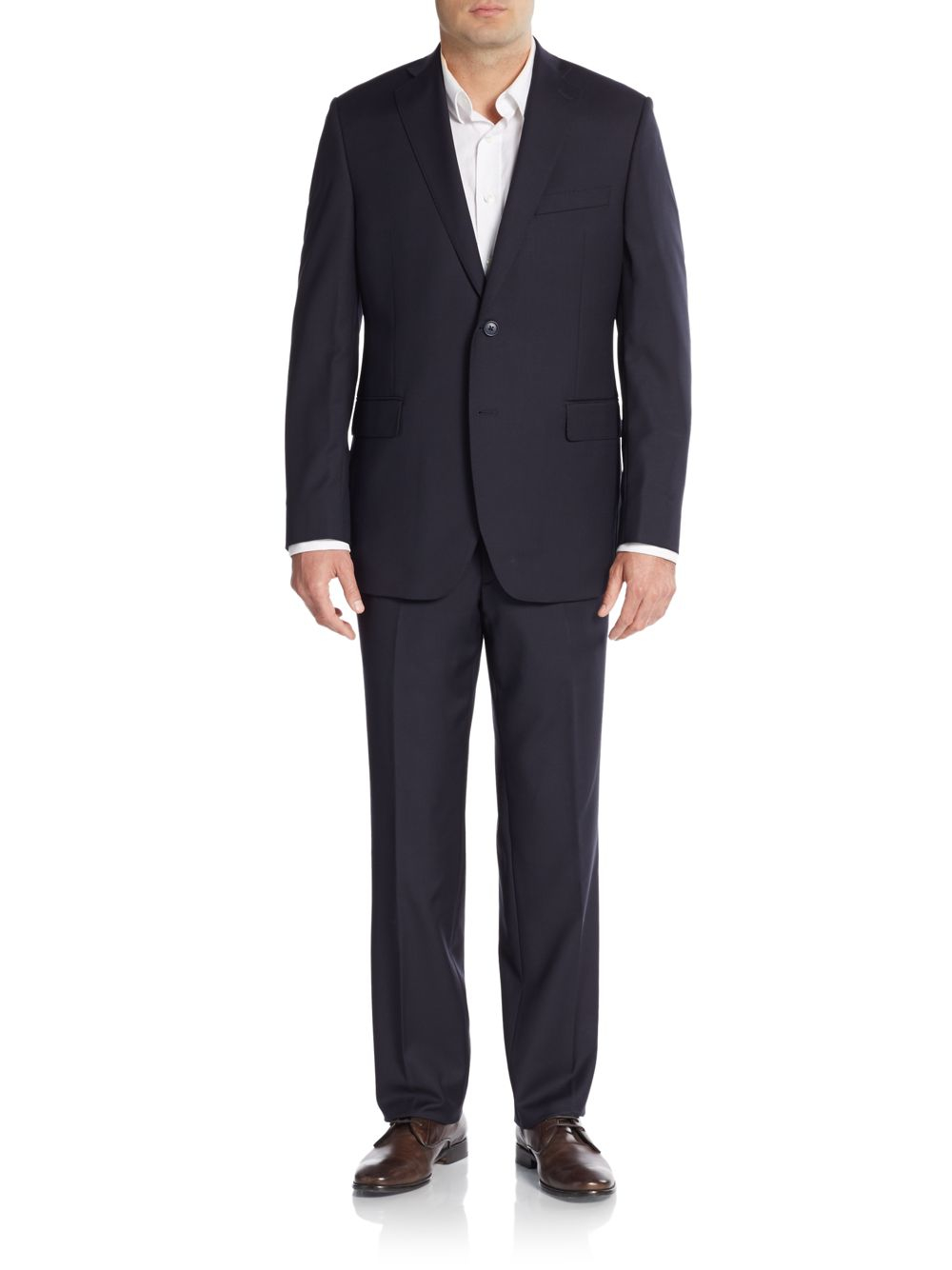 Saks Fifth Avenue Slimfit Tonal Striped Wool Suit in Blue for Men