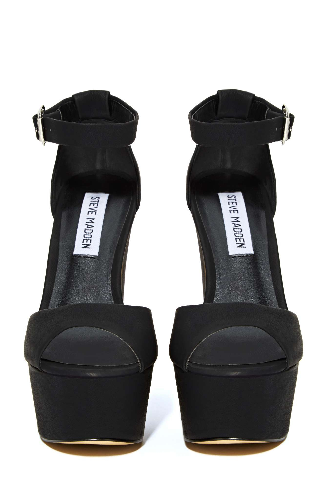 steve madden silver platform heels