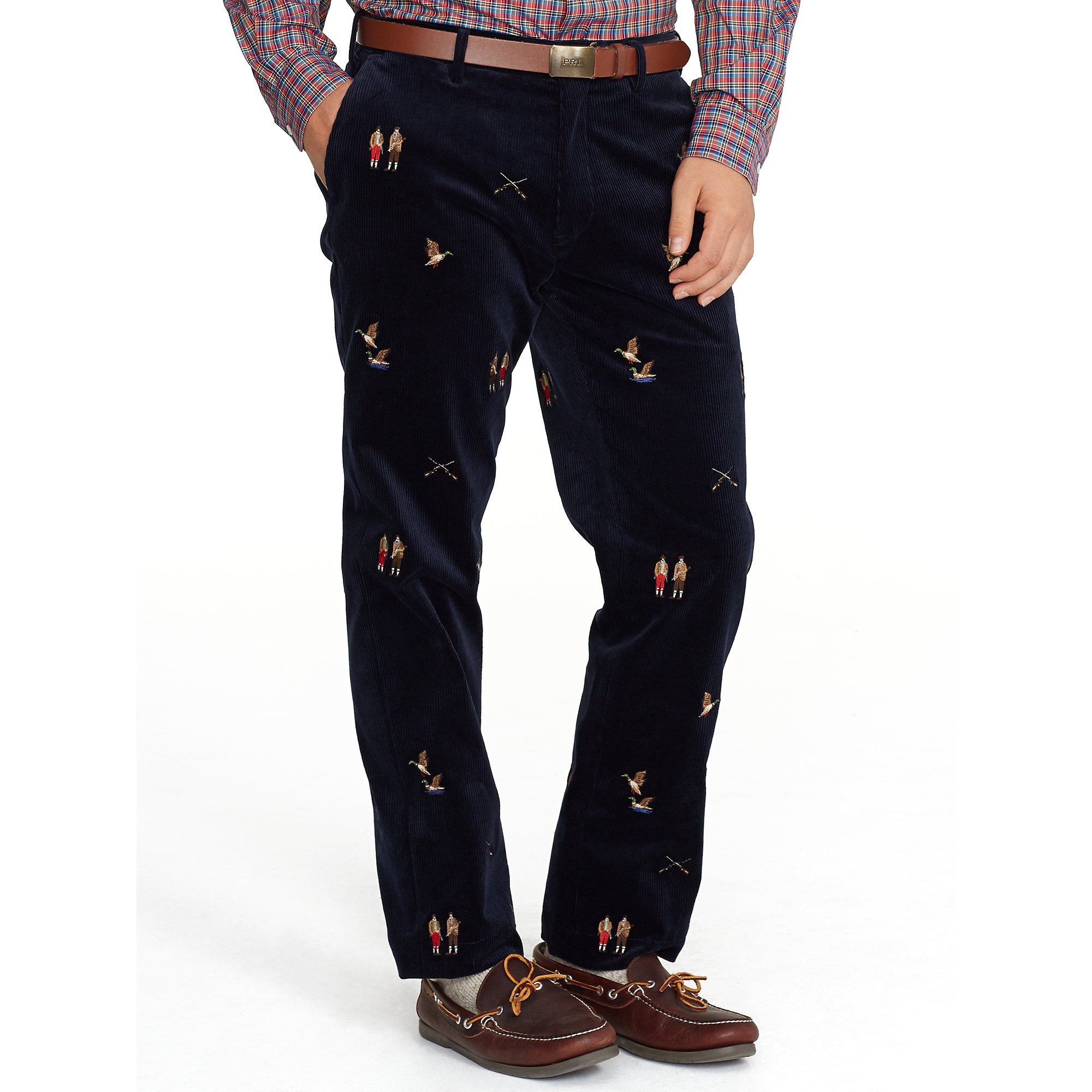 Polo Ralph Lauren Classic-Fit Embroidered Pant in Blue for Men | Lyst
