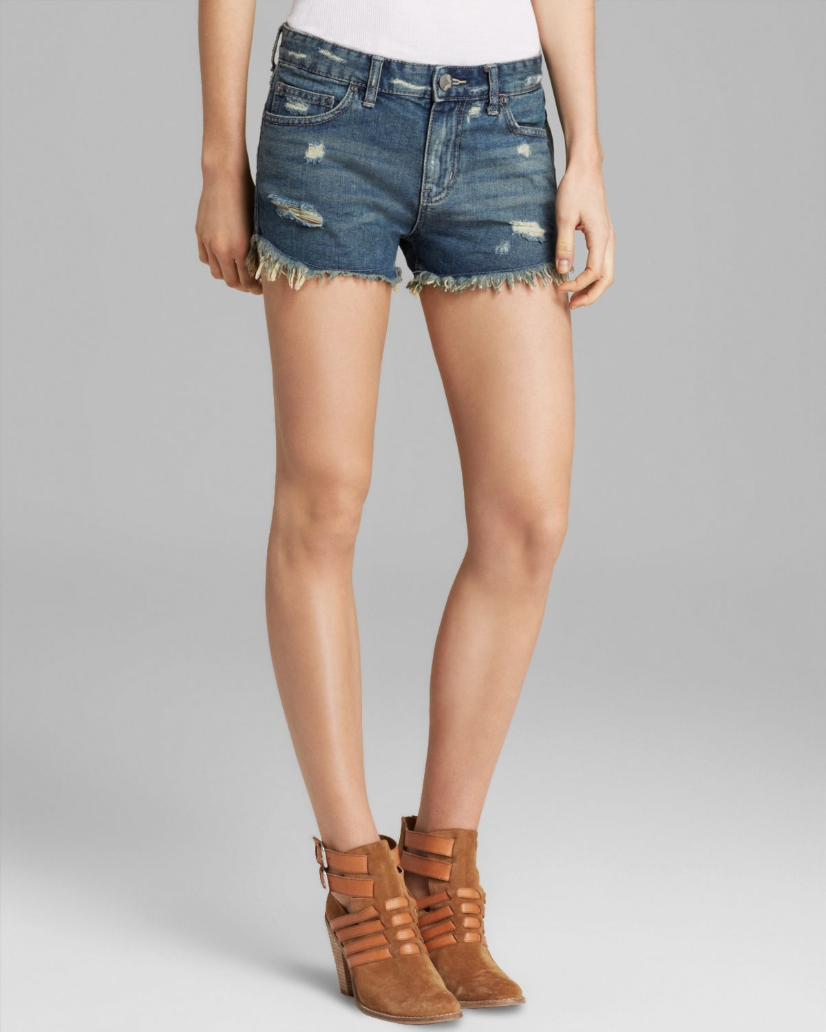 free people distressed shorts