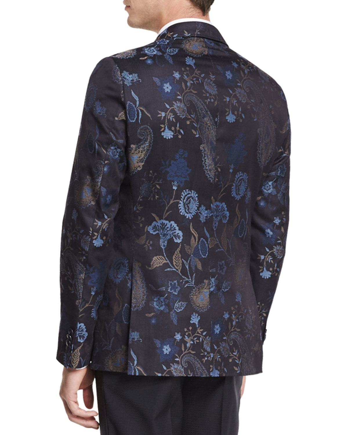 Lyst Etro Tapestry Paisleyprint Jacquard Evening Jacket in Blue for Men