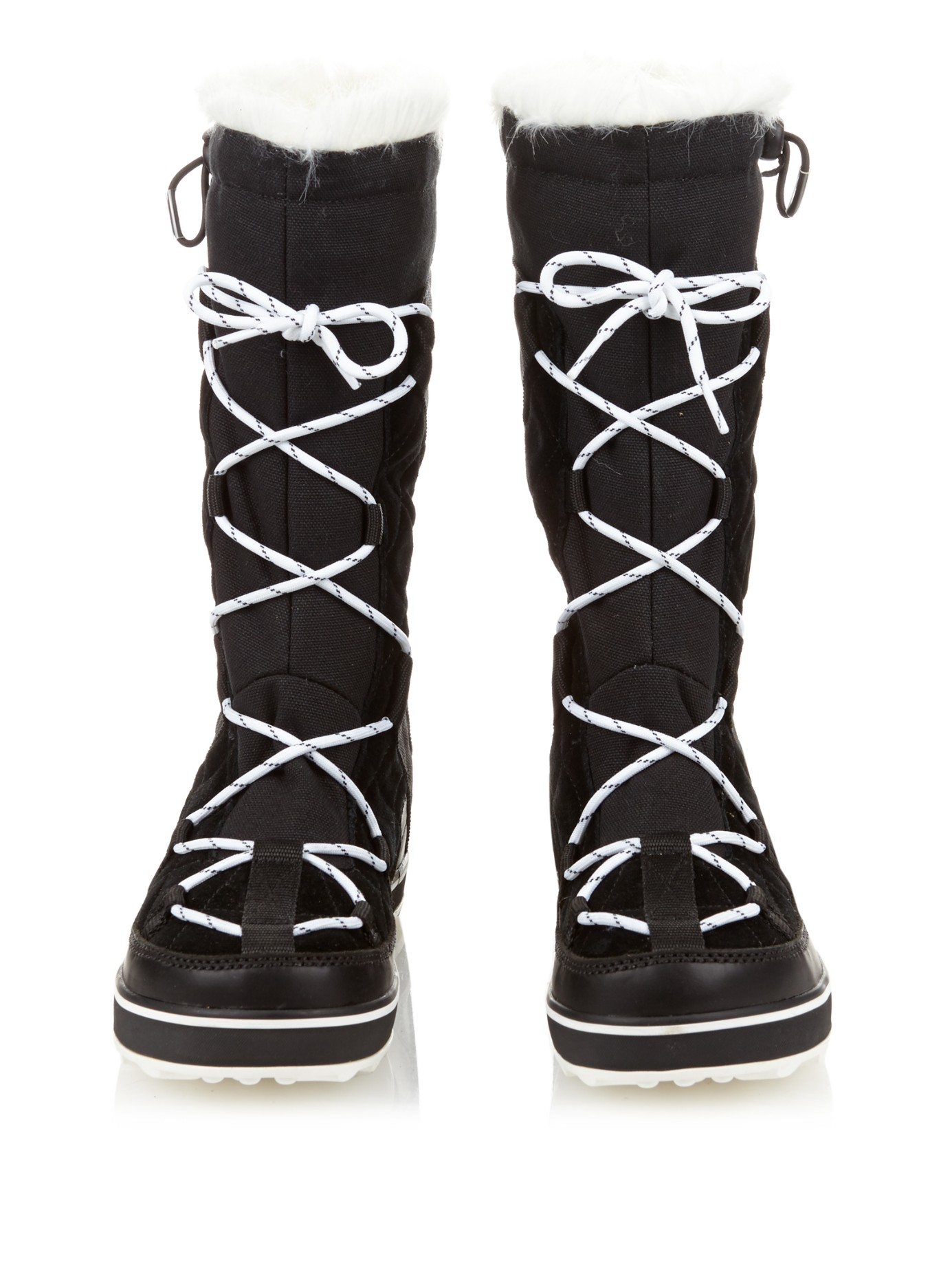 sorel boots black and white