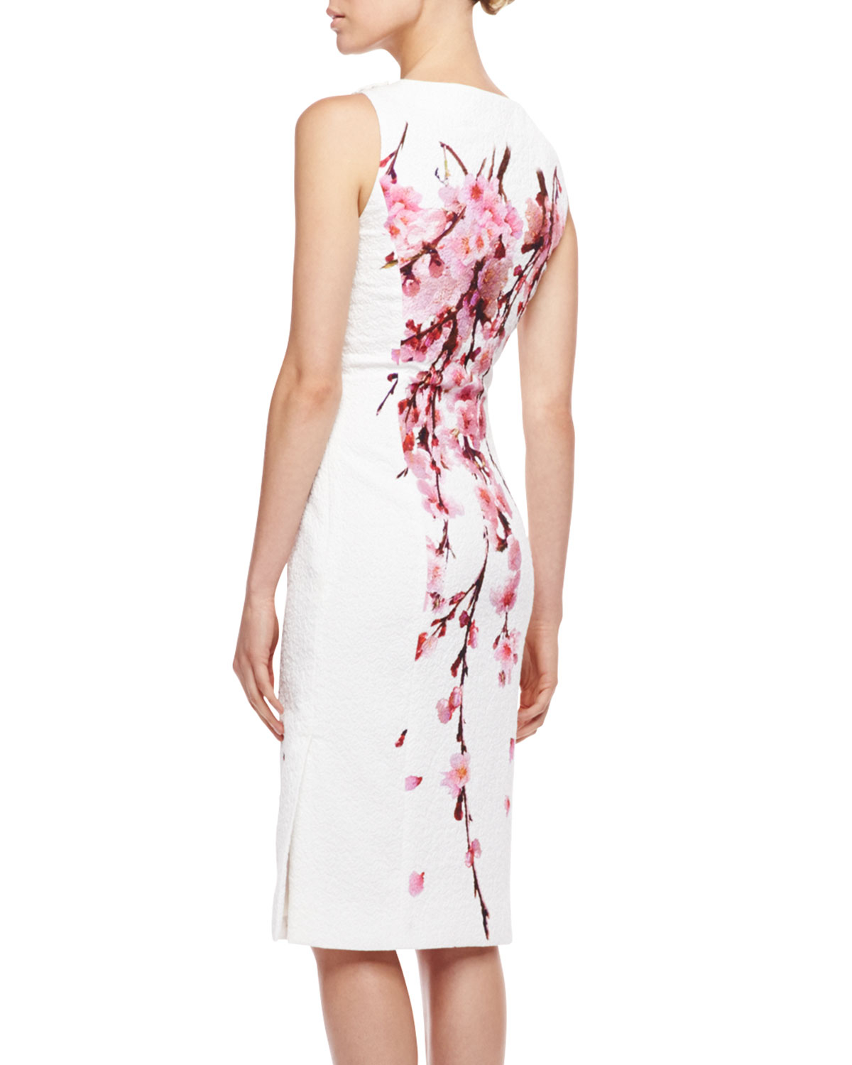 carolina herrera red cherry blossom jacquard dress product 1 22283872 2 893780248 normal