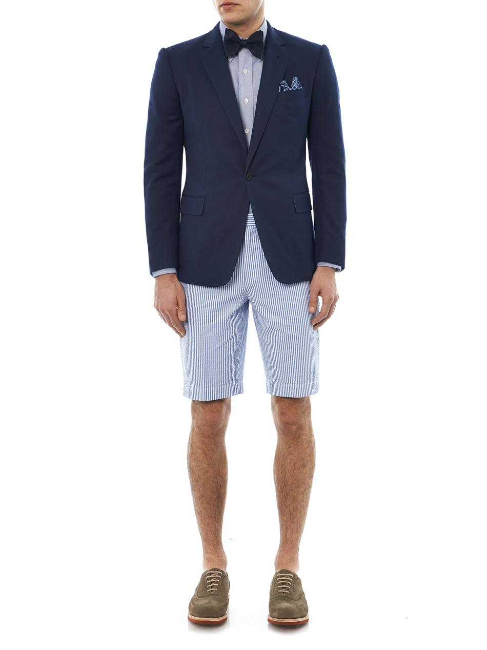 Brooks Brothers Striped Seersucker Shorts in Blue for Men | Lyst