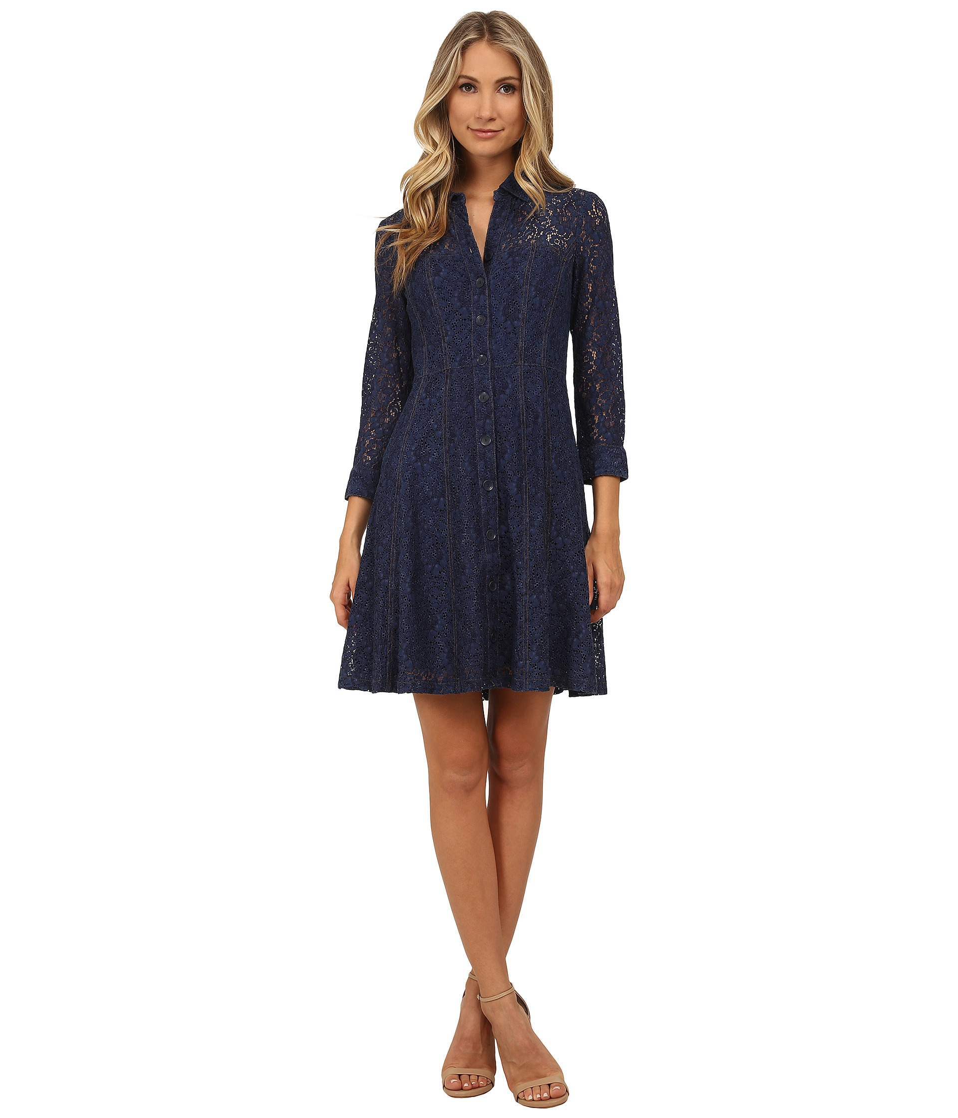 Nanette lepore Lace Fever Dress in Blue | Lyst