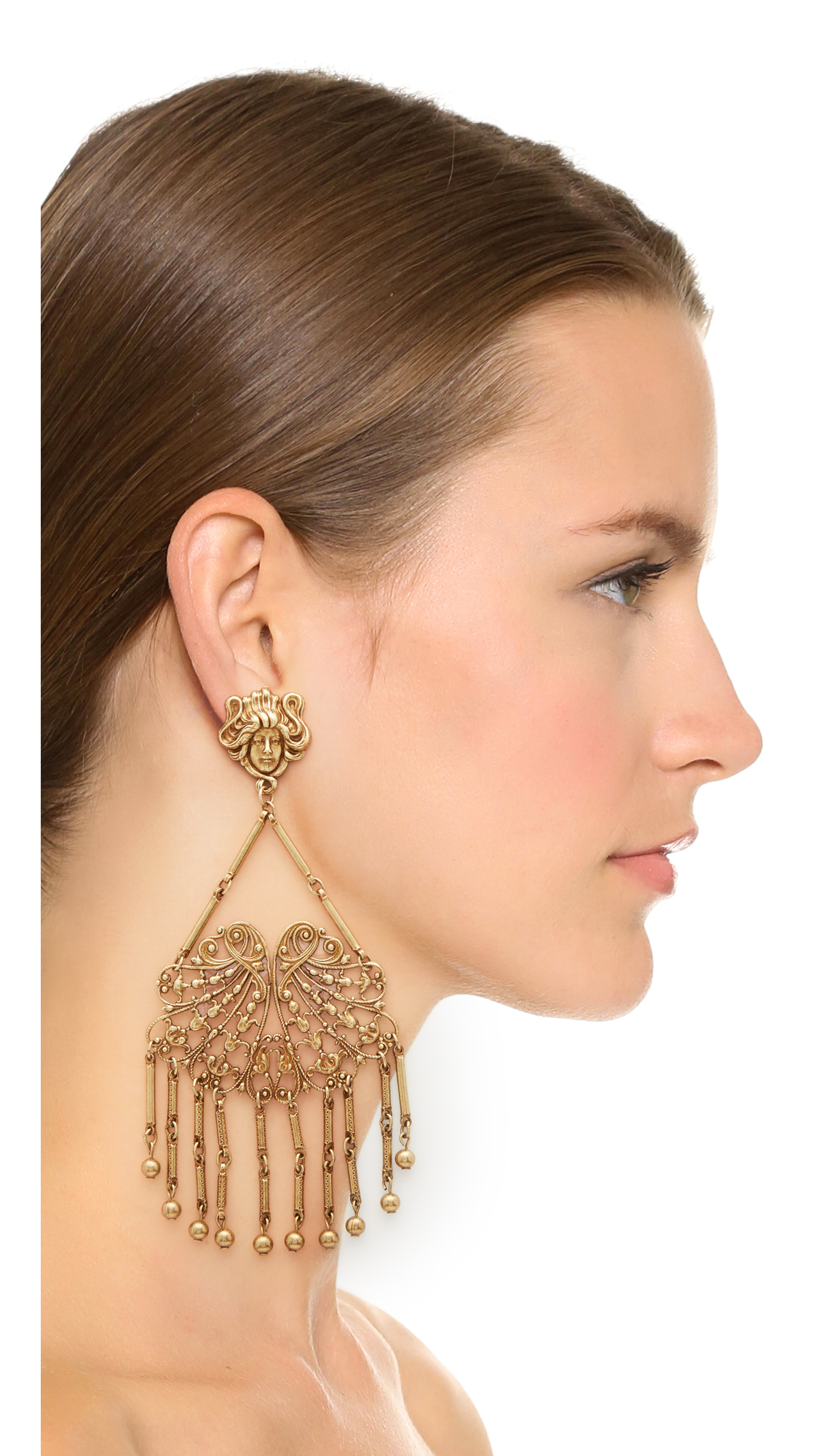 Lyst Rodarte Antique Honey Br Earrings In Metallic Gallery