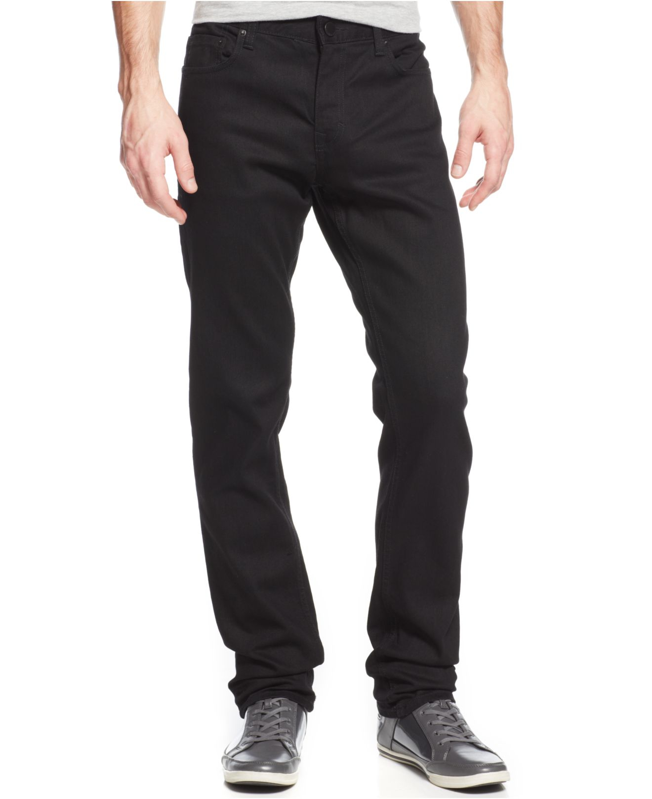 Calvin Klein Cotton Slim-fit Black Pants for Men - Lyst