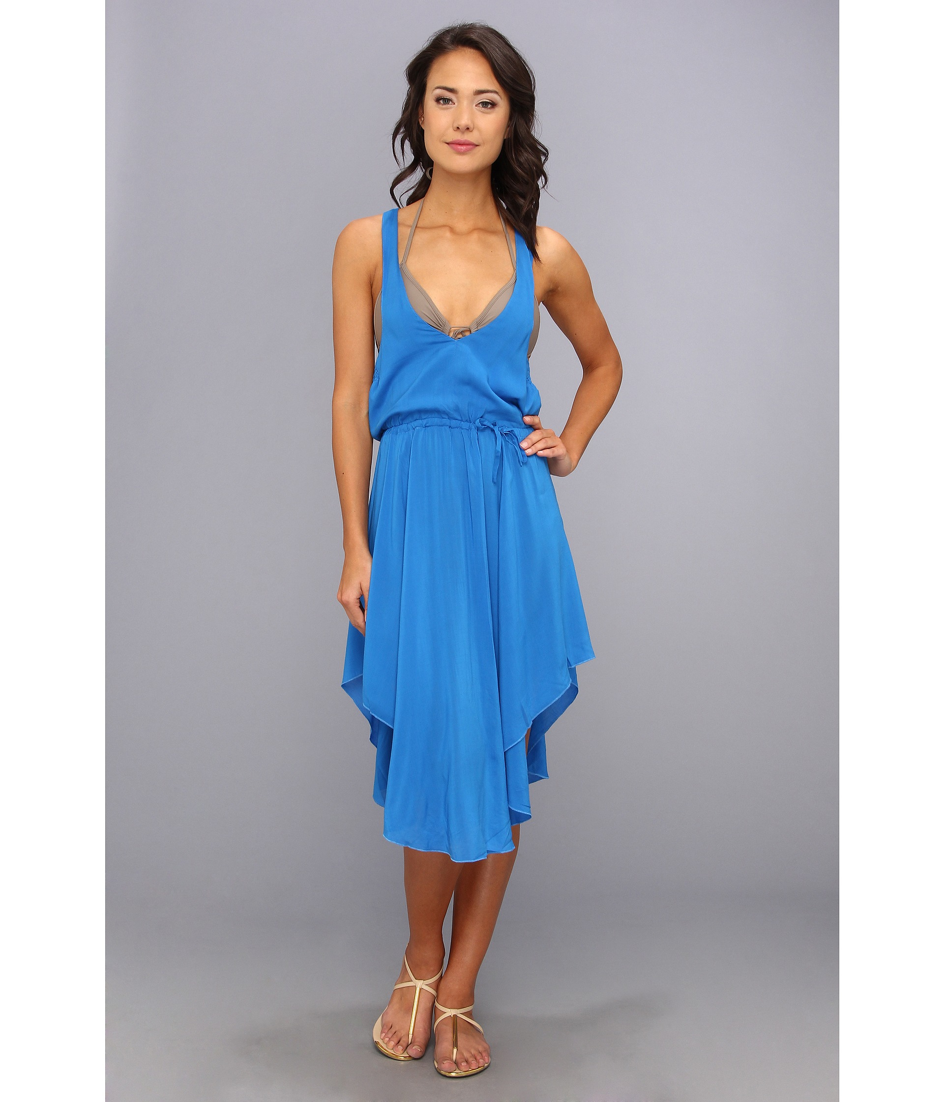 L Space Stevie Halter Dress Cover Up In Periwinkle Blue Lyst