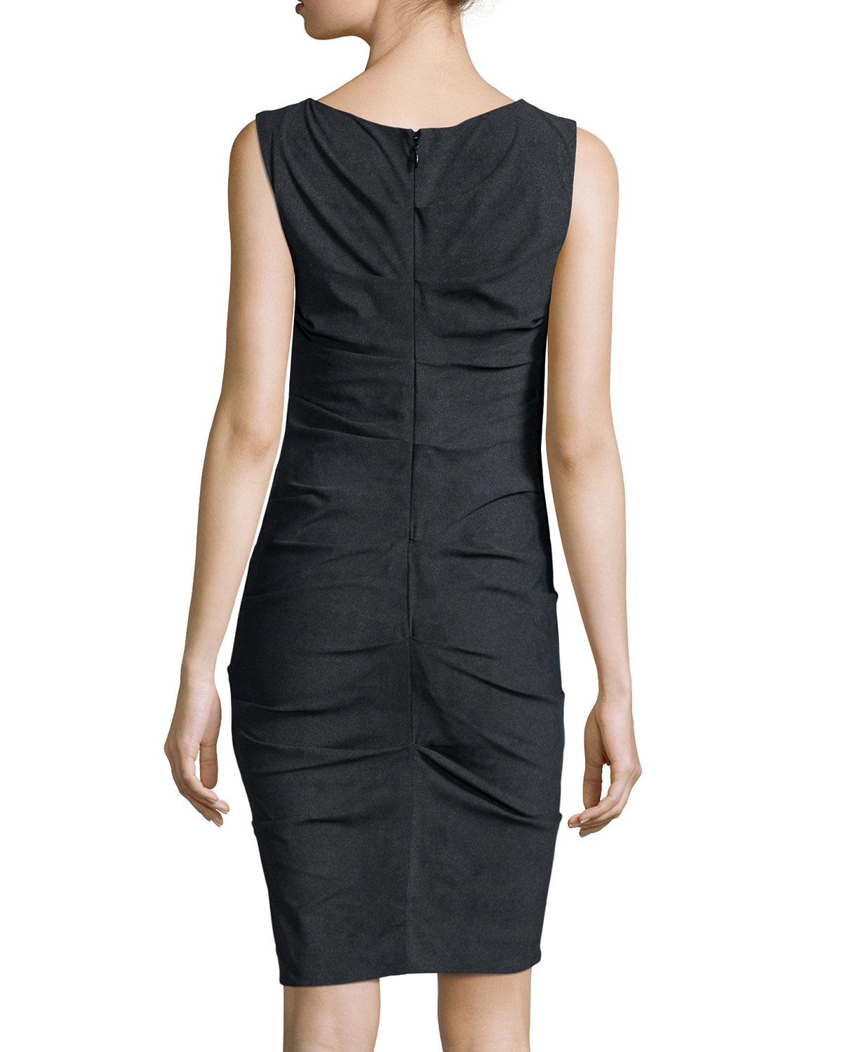 nicole miller ruched sheath dress