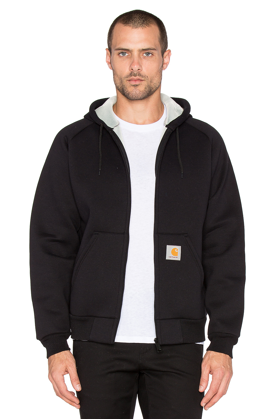 Carhartt WIP Cotton Car-lux Zip Hoodie Jacket in Black & Grey (Black) for  Men - Lyst