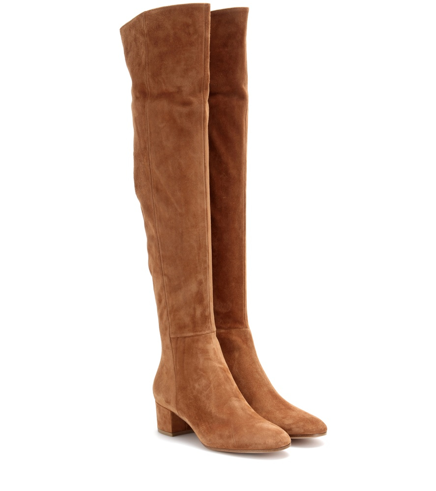 Gianvito rossi Suede Over-the-knee Boots in Brown | Lyst