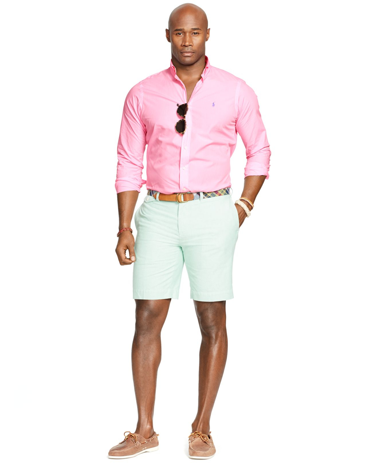 Polo Ralph Lauren Big And Tall Long-Sleeve Poplin Shirt in Pink for Men ...