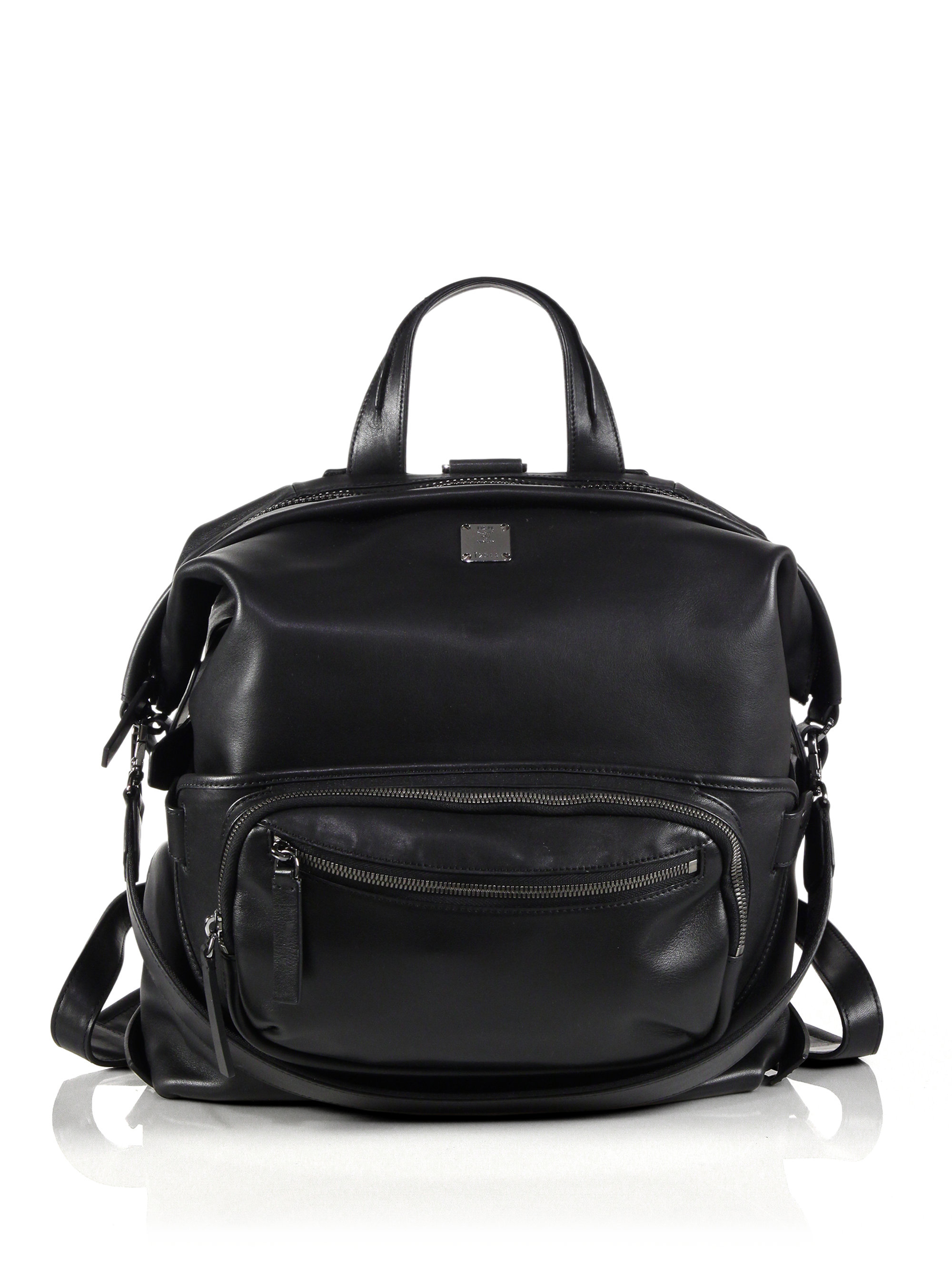 Lyst - Mcm Transformer Leather Backpack in Black for Men