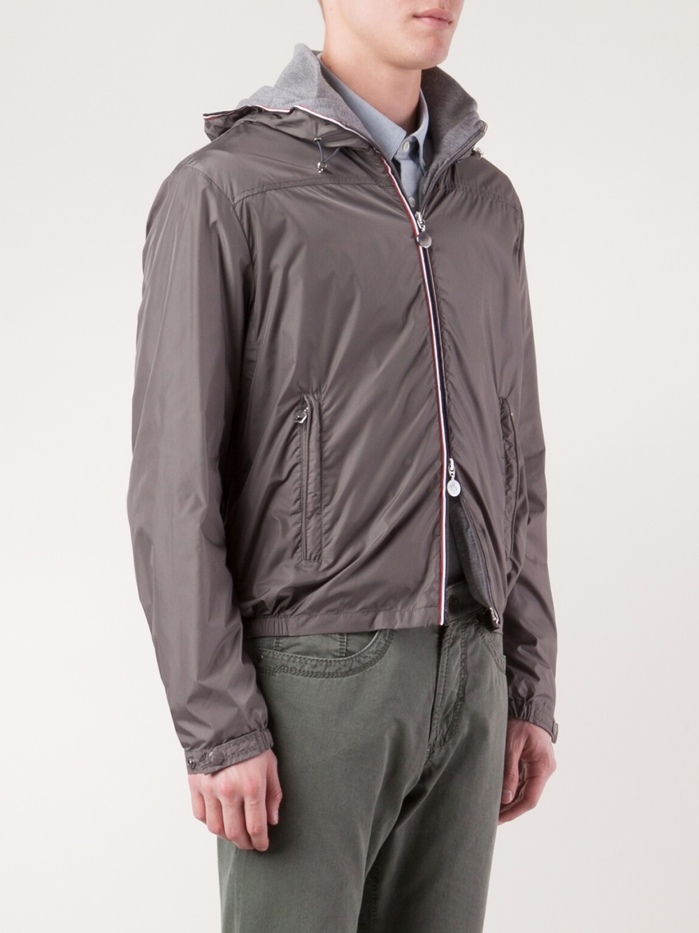 Moncler Windbreaker Jacket in Grey (Gray) for Men Lyst