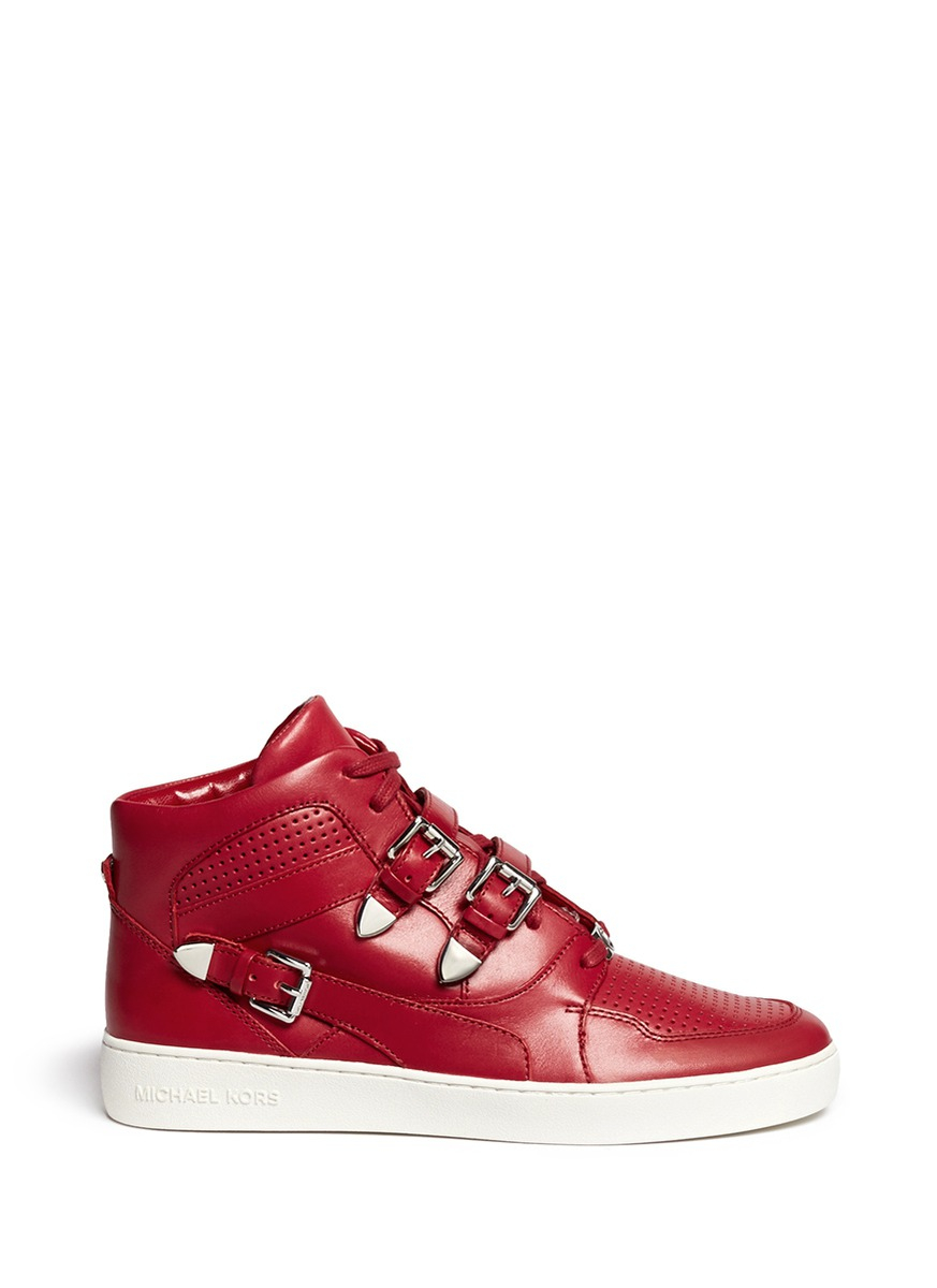 michael kors red high heel shoes