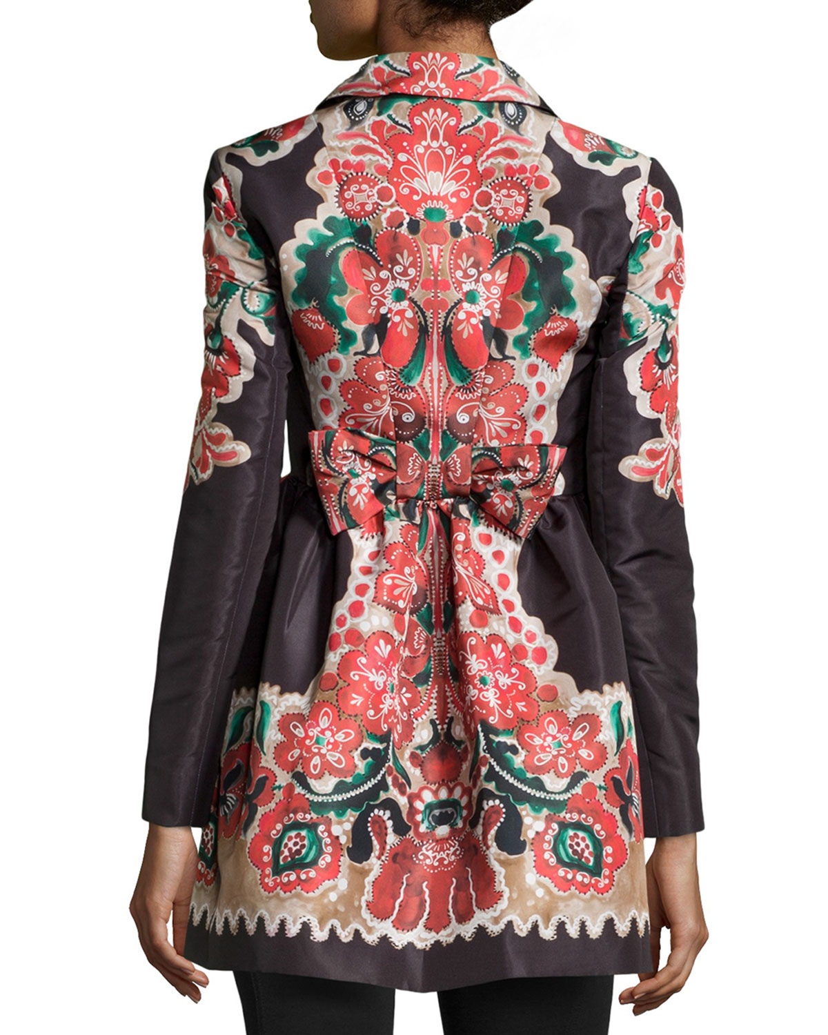 Red Valentino Bow Detail Jacket In Black Lyst Gallery