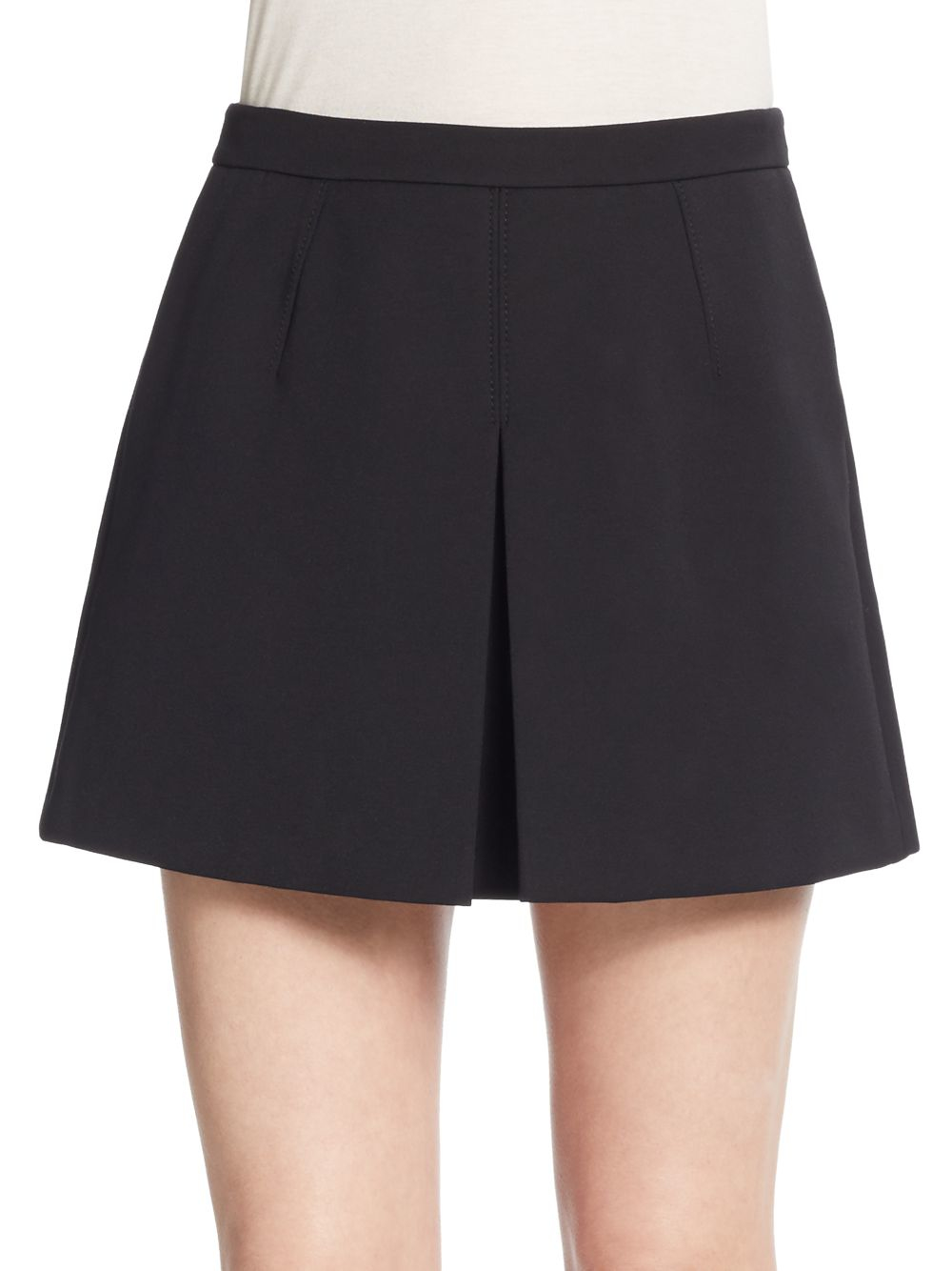 Vince Invertedpleat Skirt in Black Lyst
