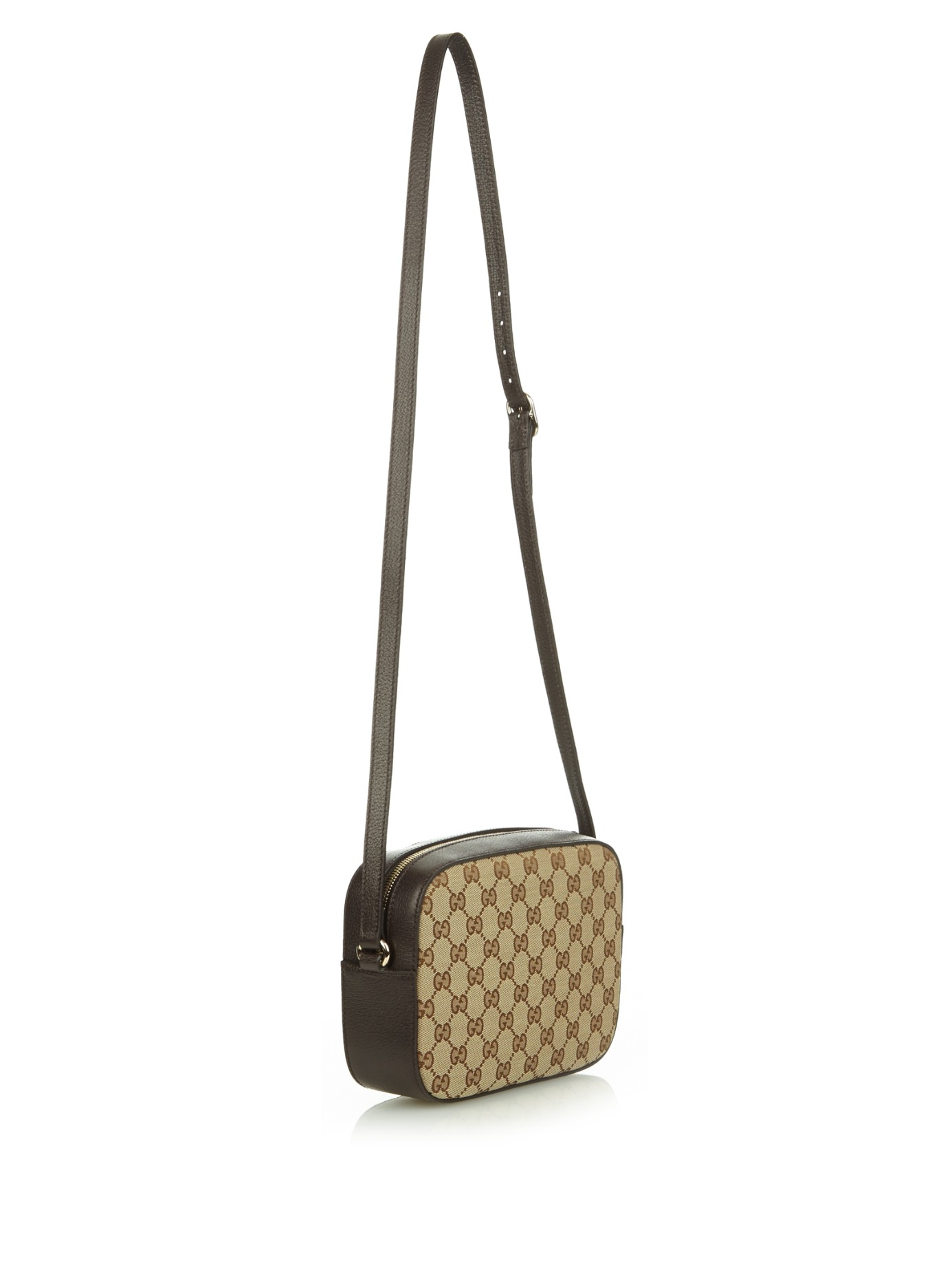 Gucci Line Gg Canvas And Leather Cross-body Bag in Brown | Lyst