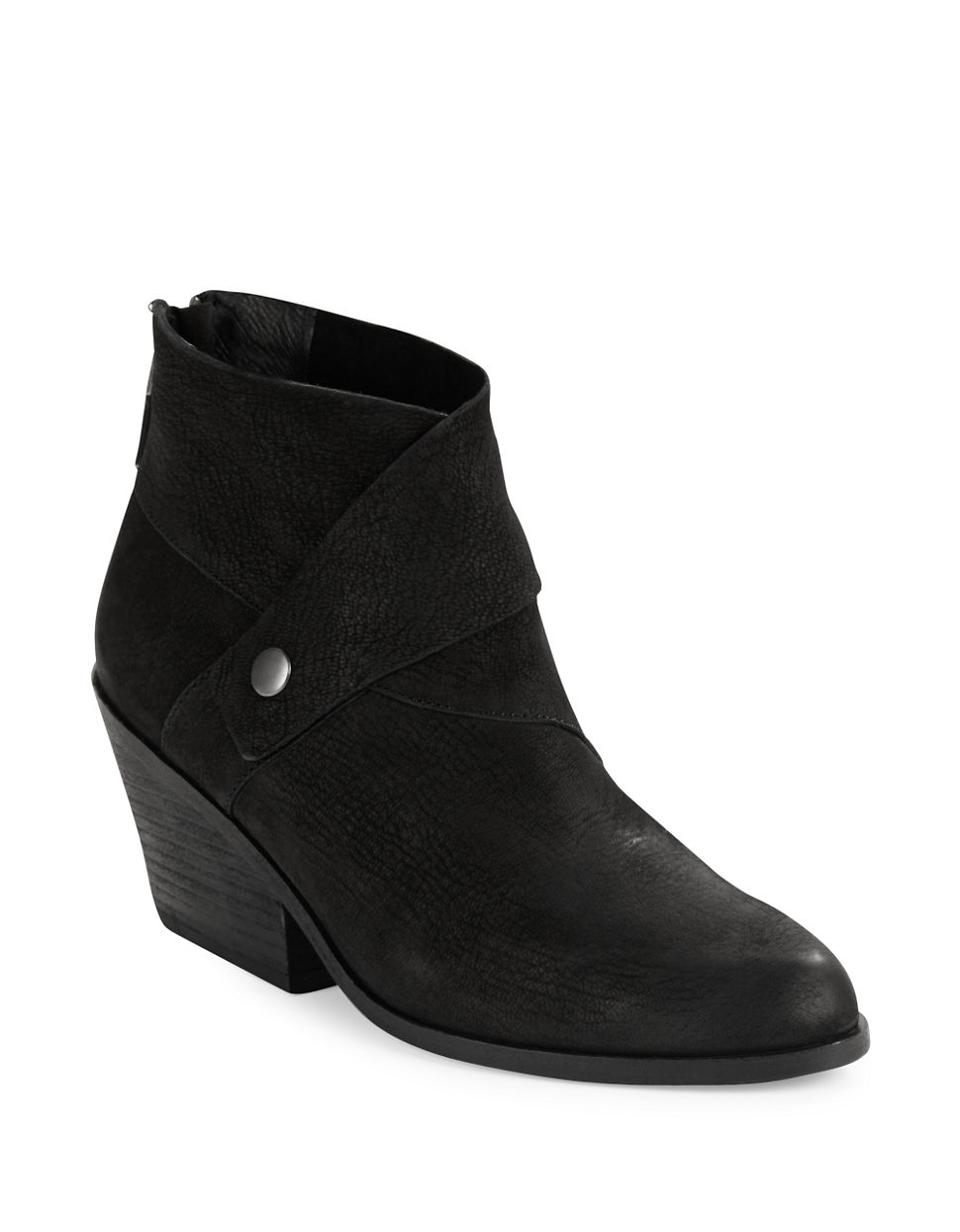 Eileen Fisher Tag Suede Ankle Boots in Black Lyst