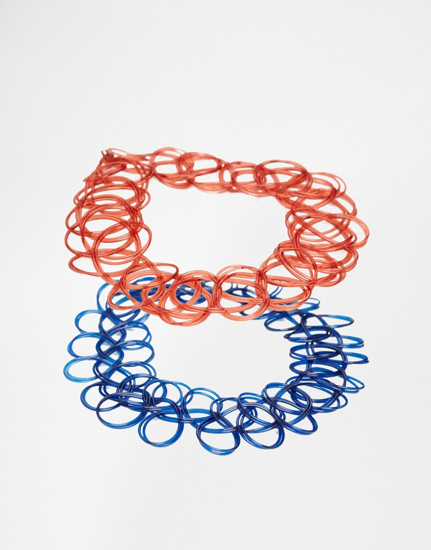 Asos Pack Of Two Tattoo Bracelets in Red (Multi) Lyst