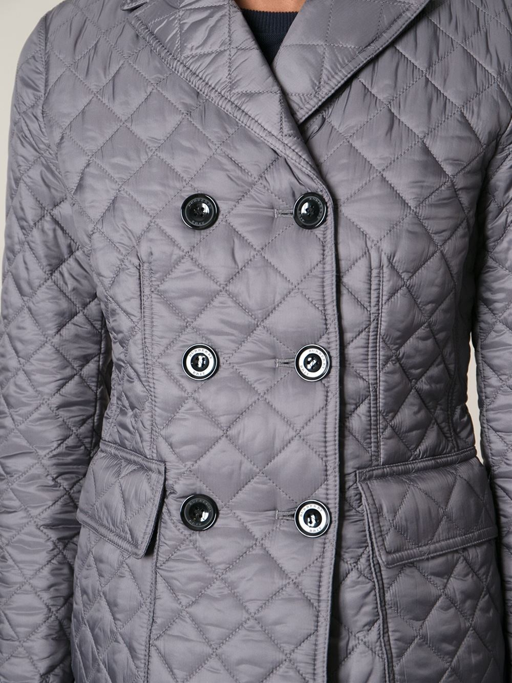 double breasted quilted jacket