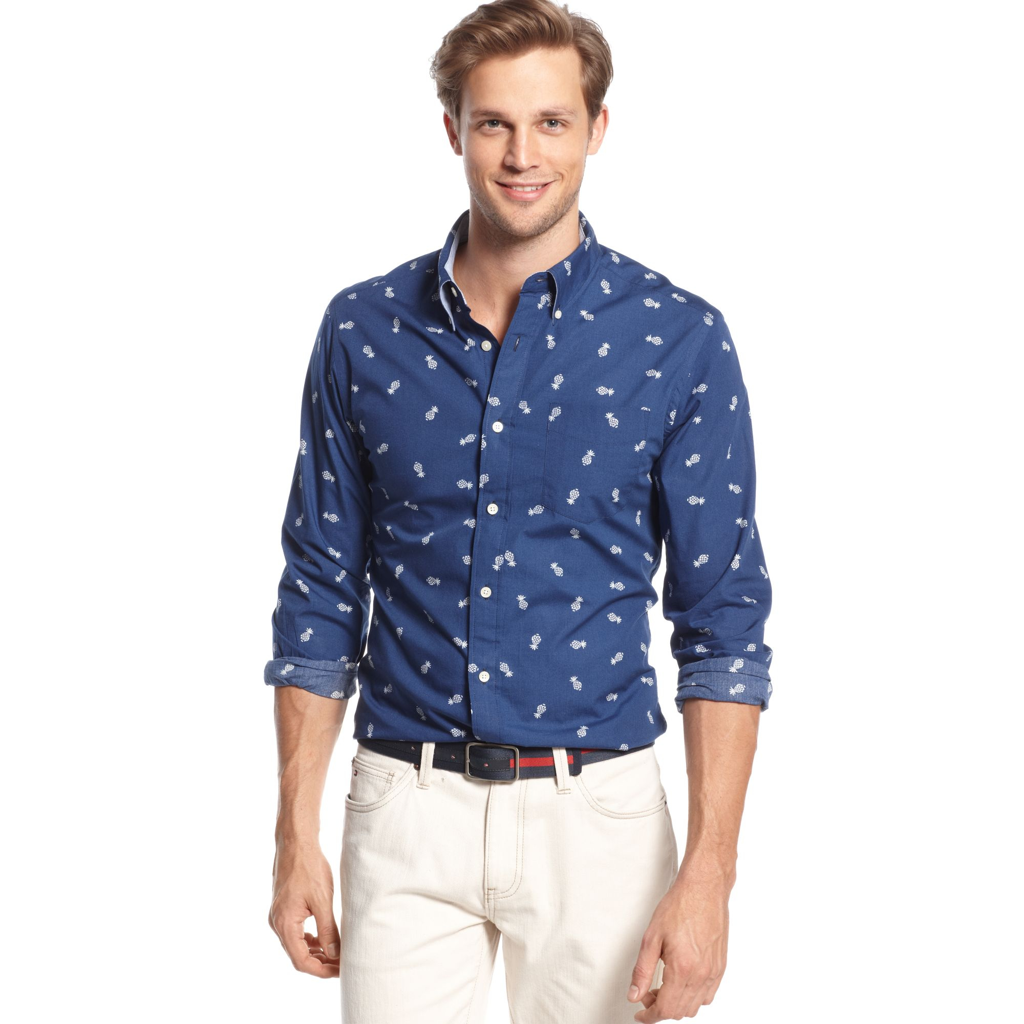 Tommy Hilfiger Pineapple Shirt in Blue ...
