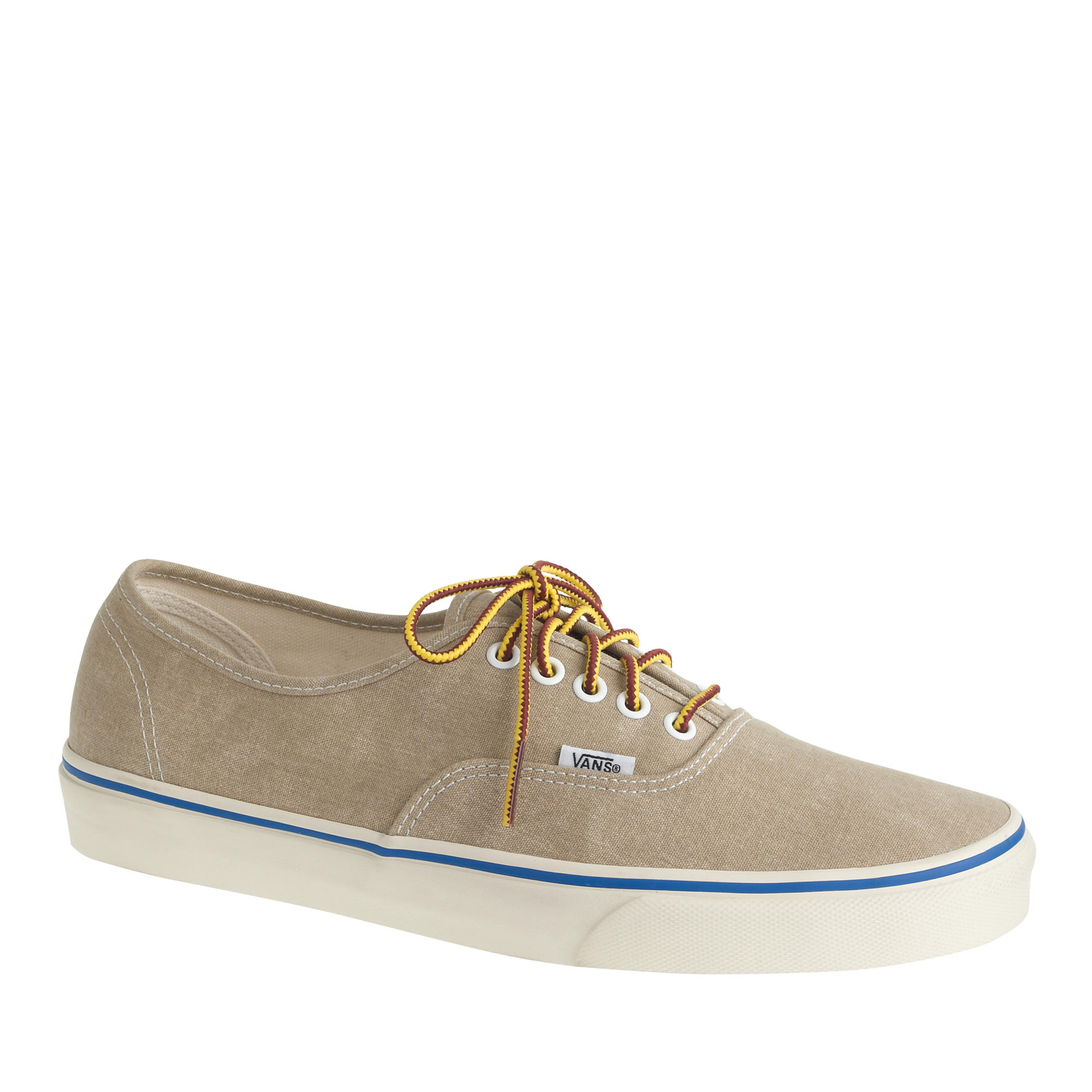 J.Crew Vans Washed Canvas Authentic Sneakers in Natural for Men | Lyst