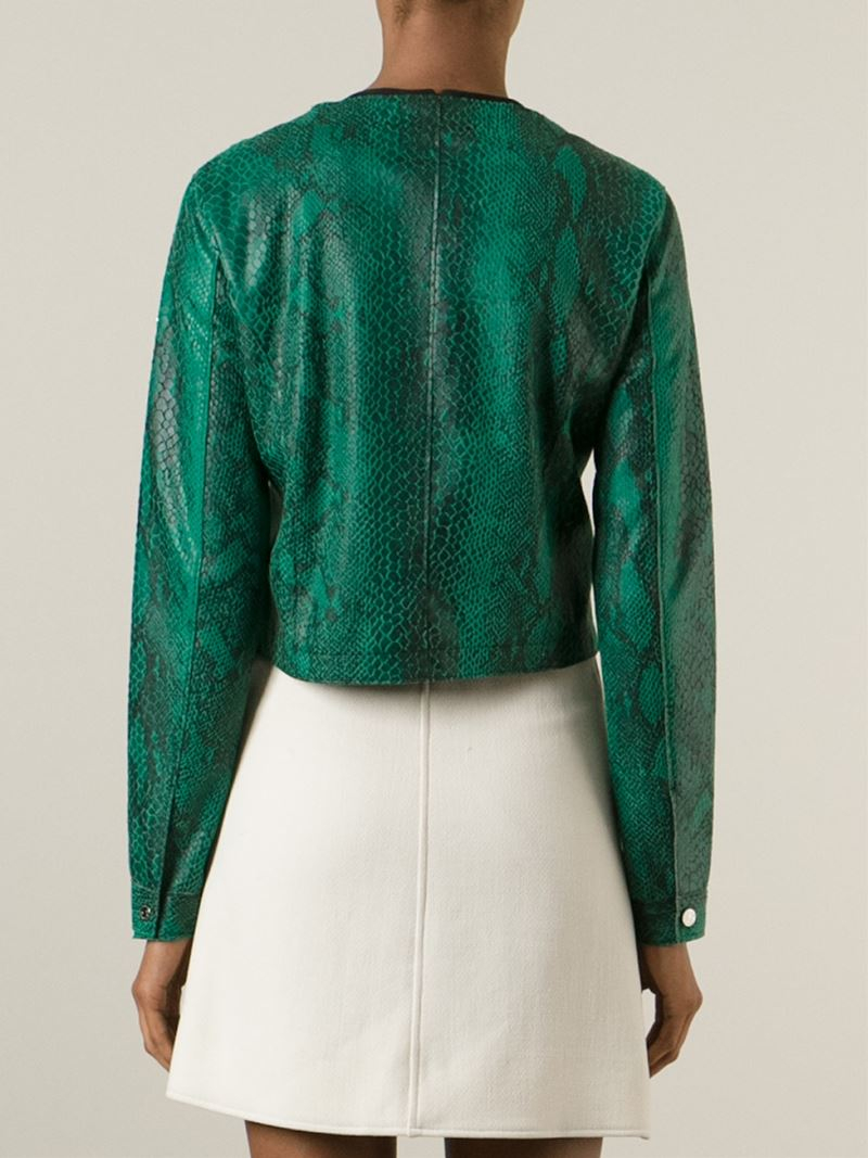 green snakeskin jacket