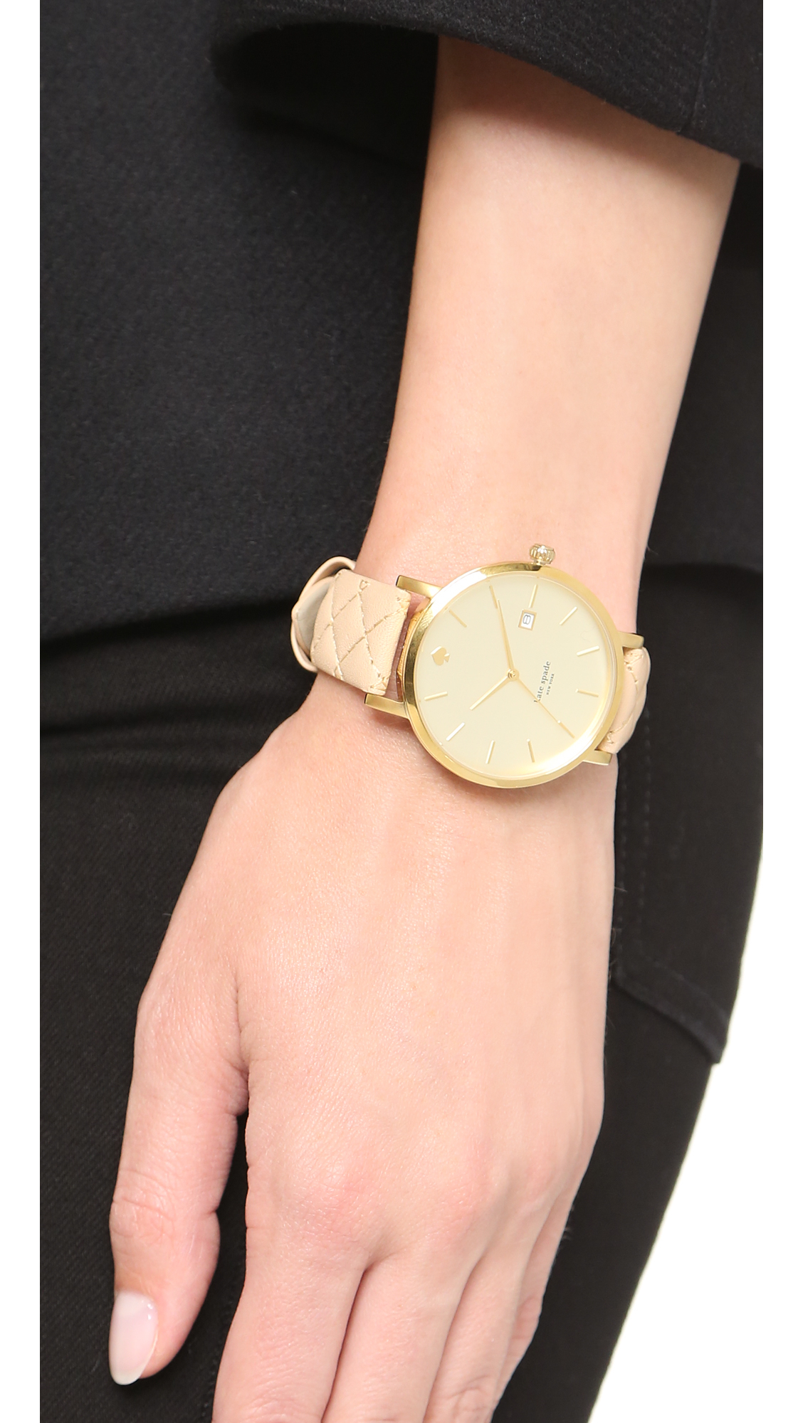 metro vachetta leather hybrid watch