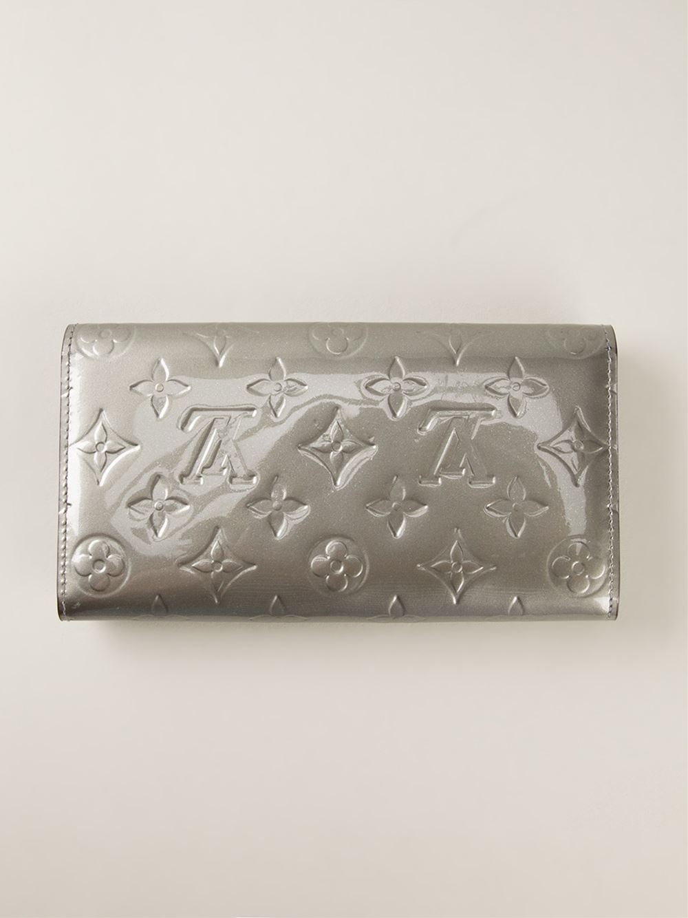 Lyst - Louis Vuitton &#39;Vernis Sarah&#39; Wallet in Metallic