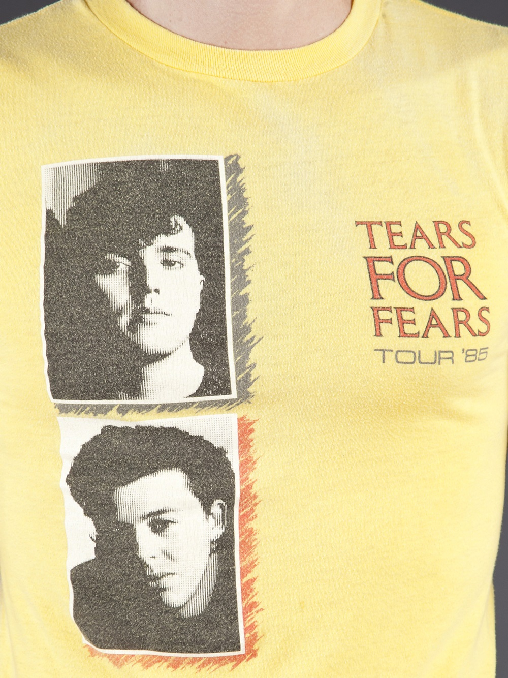 Vintage Tears For Fears Tee in Yellow 