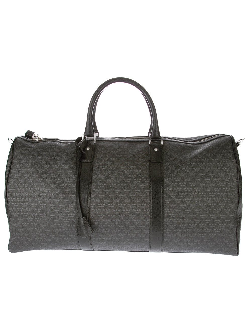 Emporio Armani Monogrammed Duffle Bag in Black for Men