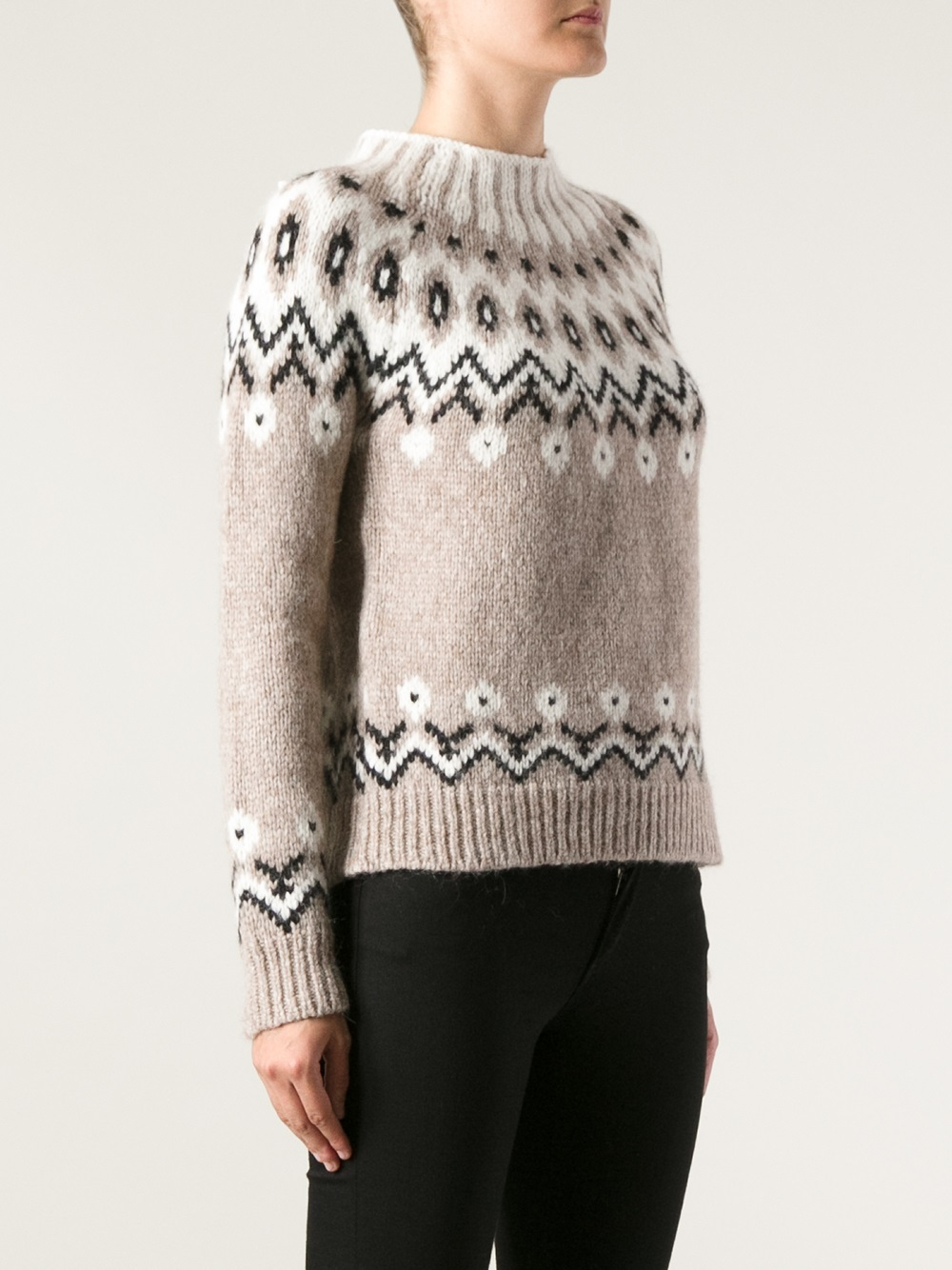 Moncler Fair Isle Knit Sweater in 