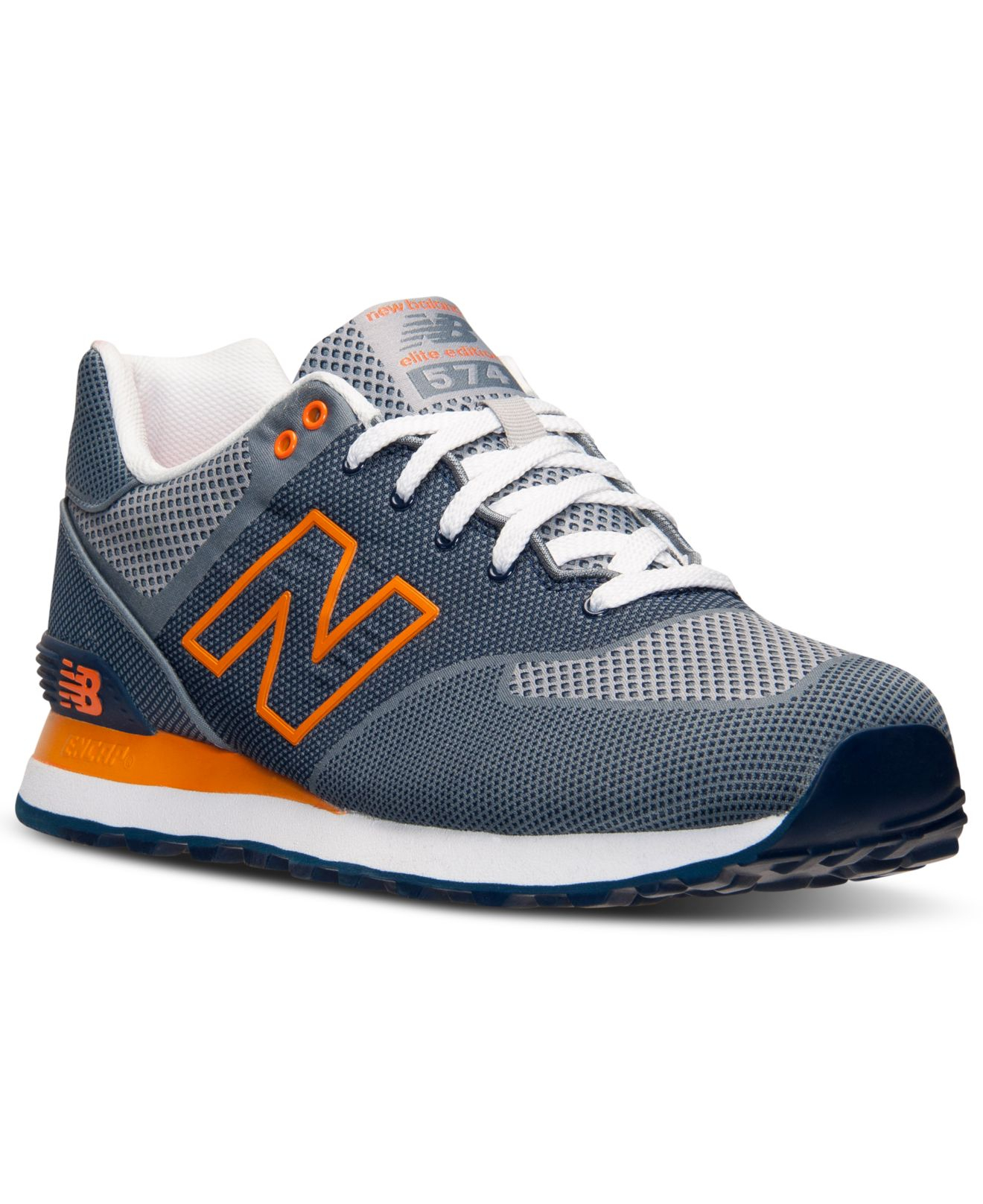 New Balance Men's 574 Woven Casual Sneakers From Finish Line in Slate ...