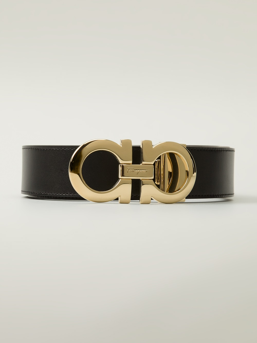 Ferragamo Gancio Buckle Belt in Black for Men | Lyst