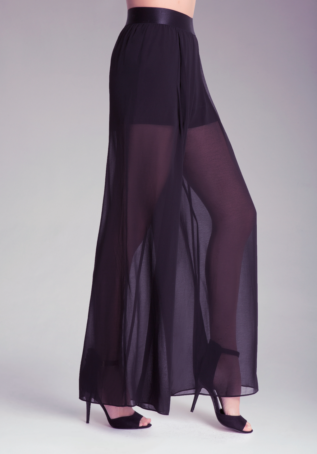 petite chiffon pants