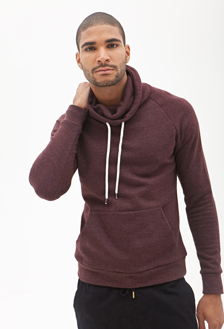 Forever 21 Cowl Neck Sweatshirt in Purple for Men Lyst