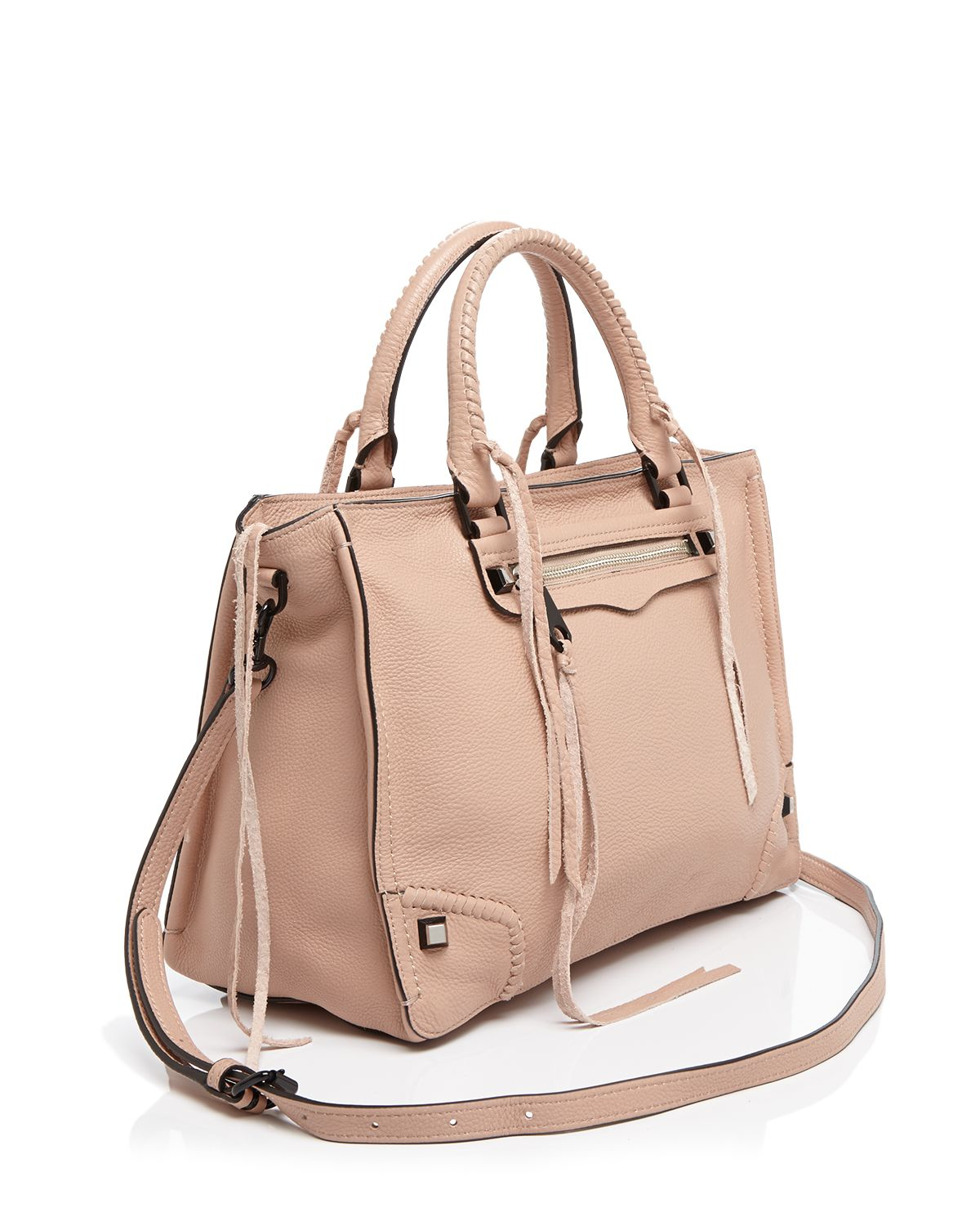 Rebecca Minkoff Regan Satchel in Black/Black (Black) Lyst