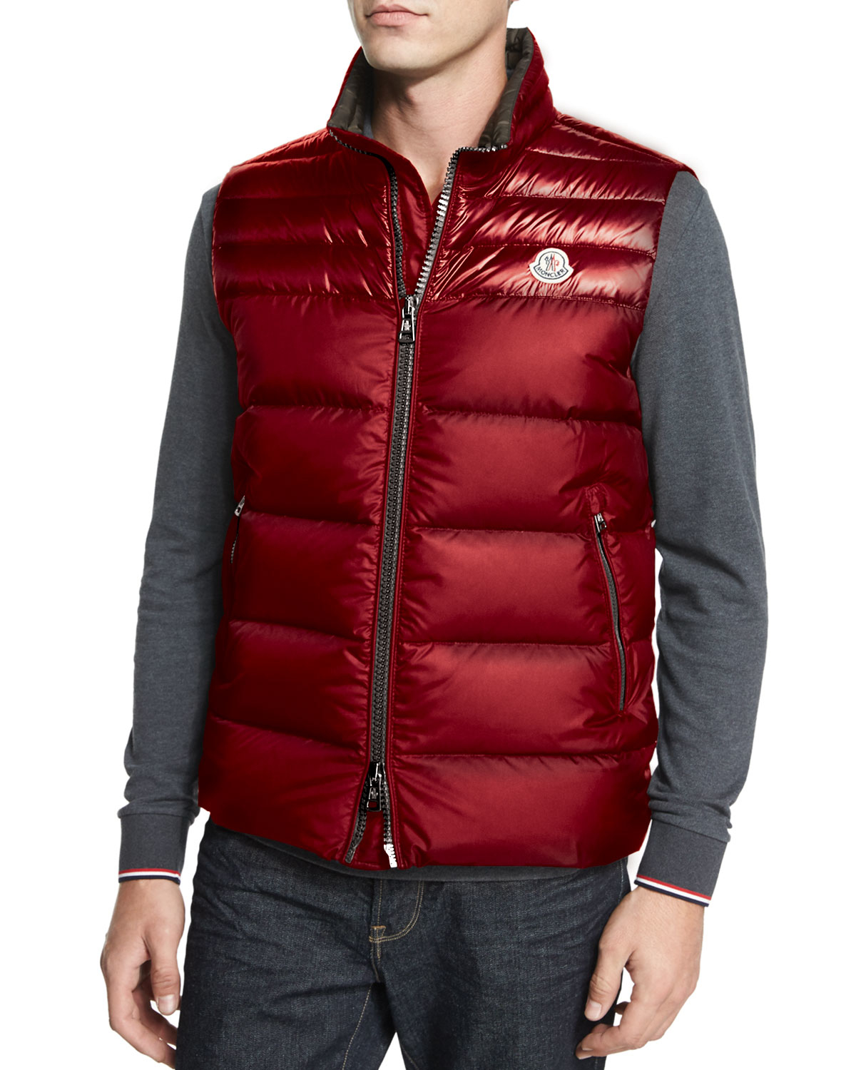 Lyst - Moncler Dupres Quilted Puffer Vest in Red for Men