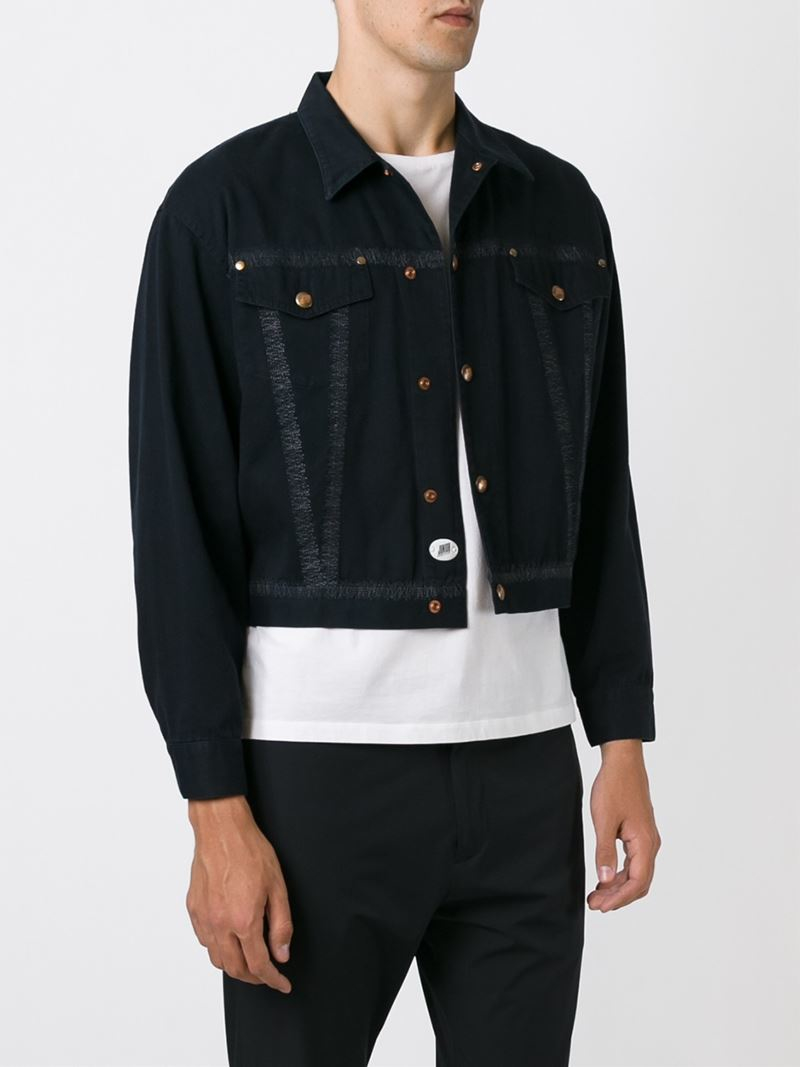 Jean Paul Gaultier 'Junior Gaultier" Stich Detail Jacket in Blue for Men |  Lyst