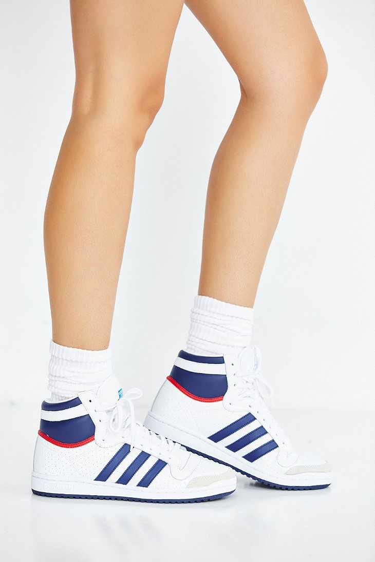 adidas Originals Originals Top Ten Hi High Top Sneaker in Blue | Lyst